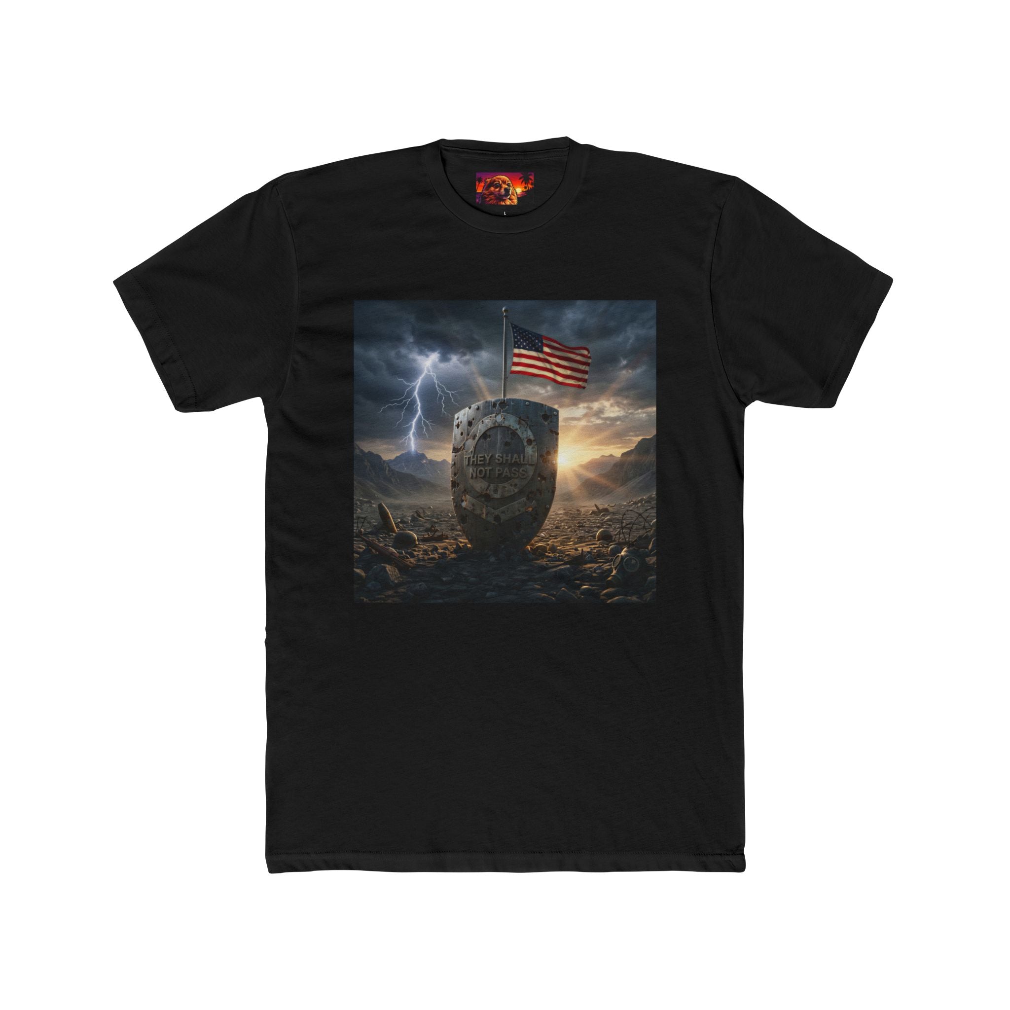 PTFB Shield They Shall Not Pass Crew Tee