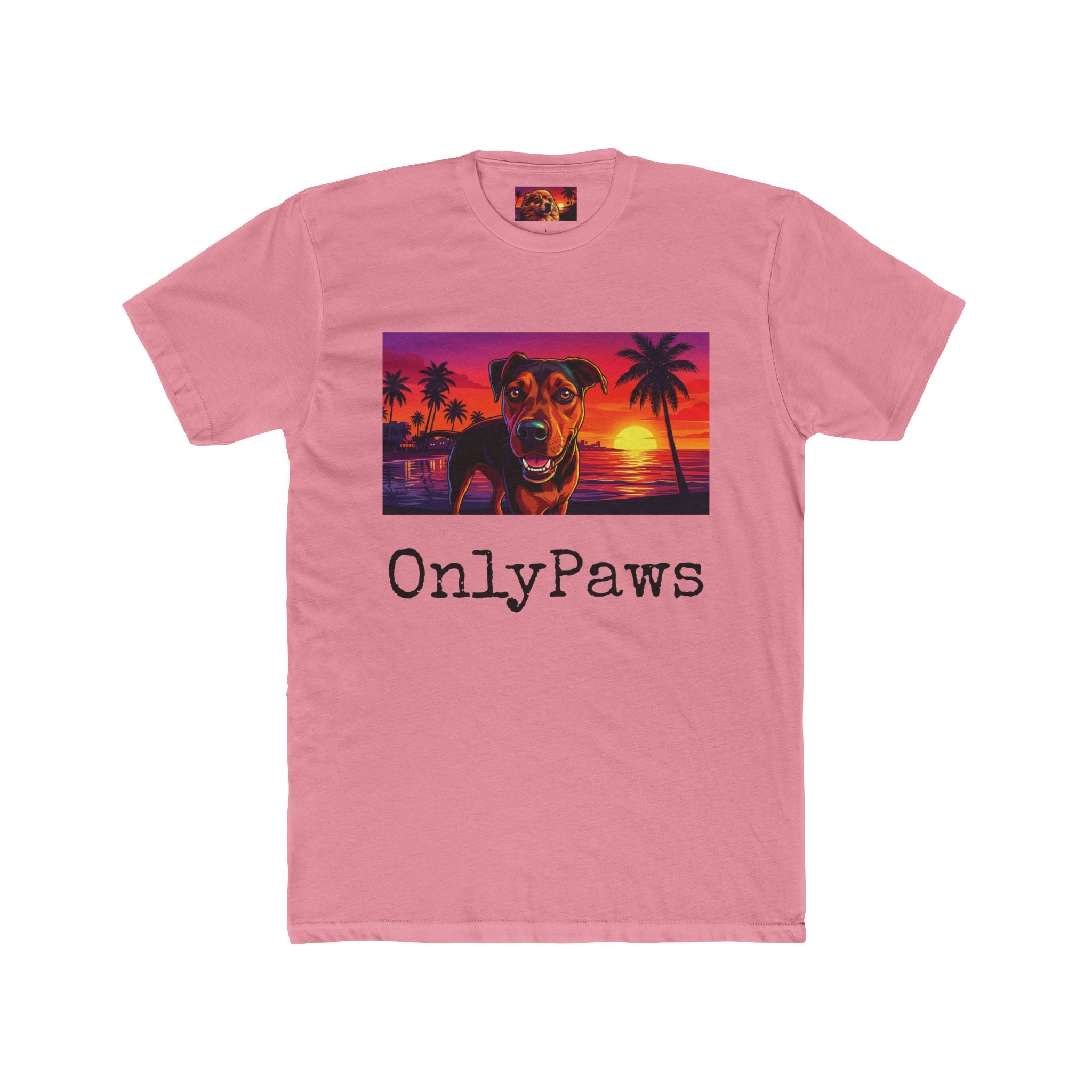 OnlyPaws Sunset Dog T‑Shirt — Moses Edition Graphic Tee