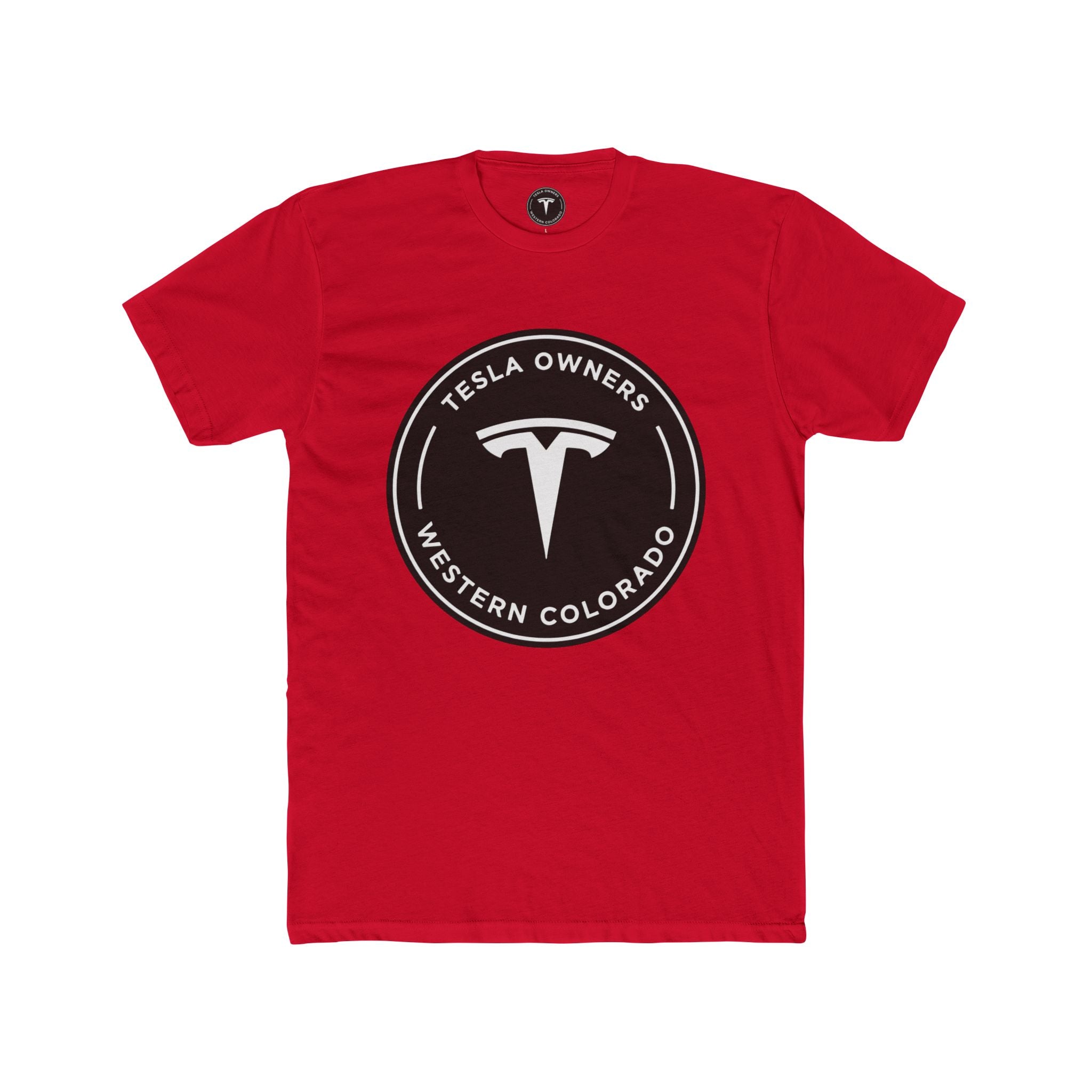 Tesla Owners Western Colorado T-Shirt (Black/White) LANDONoftheWEST (Black and Red)