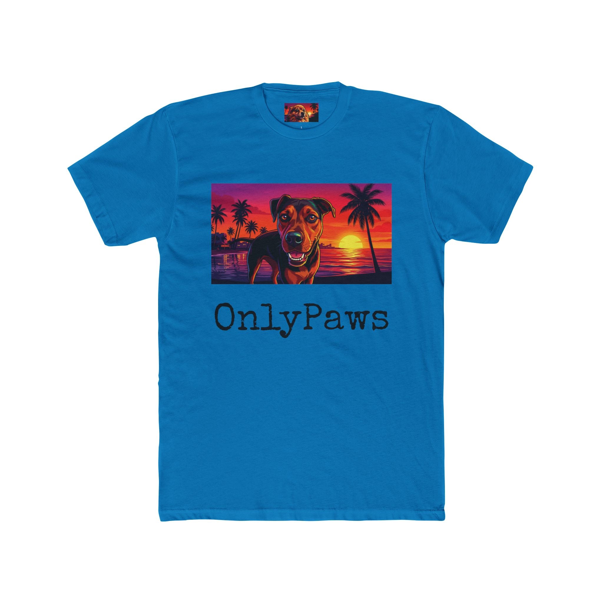 OnlyPaws Sunset Dog T‑Shirt — Moses Edition Graphic Tee