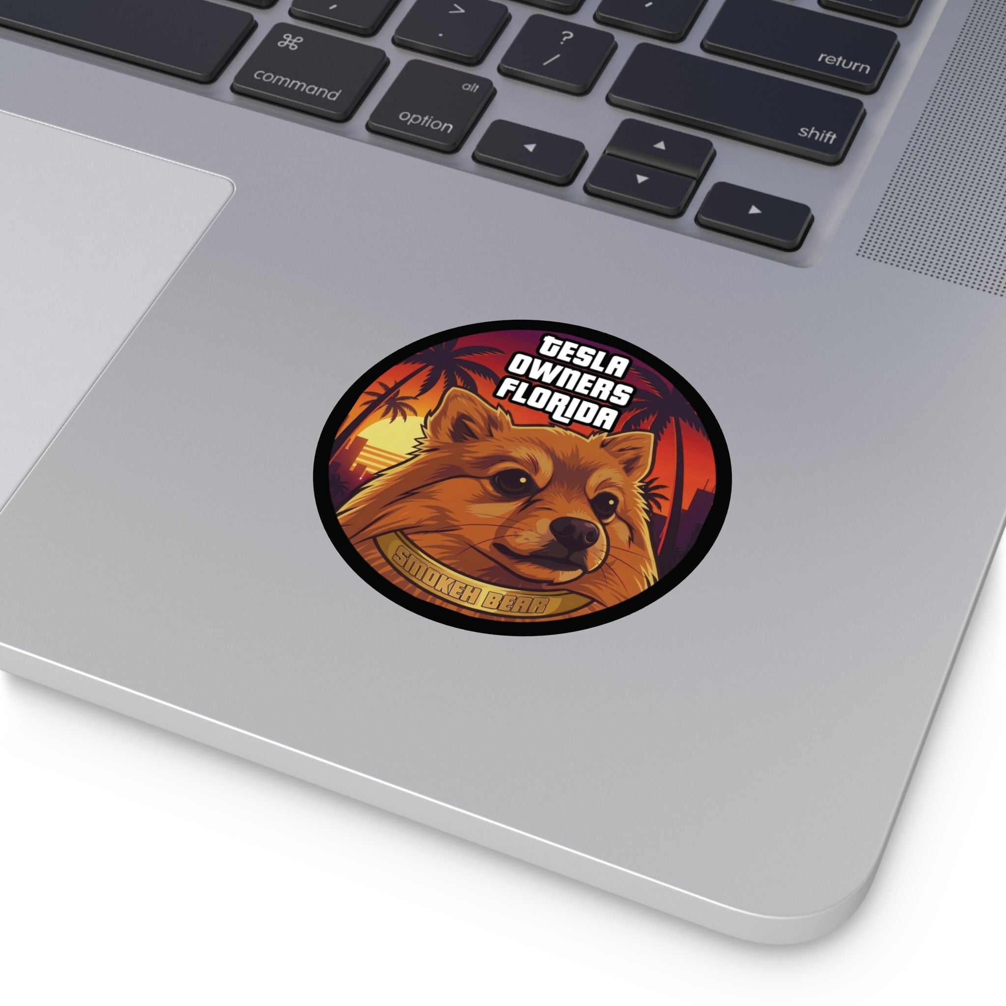 Round Vinyl Sticker — "SmokehBear"