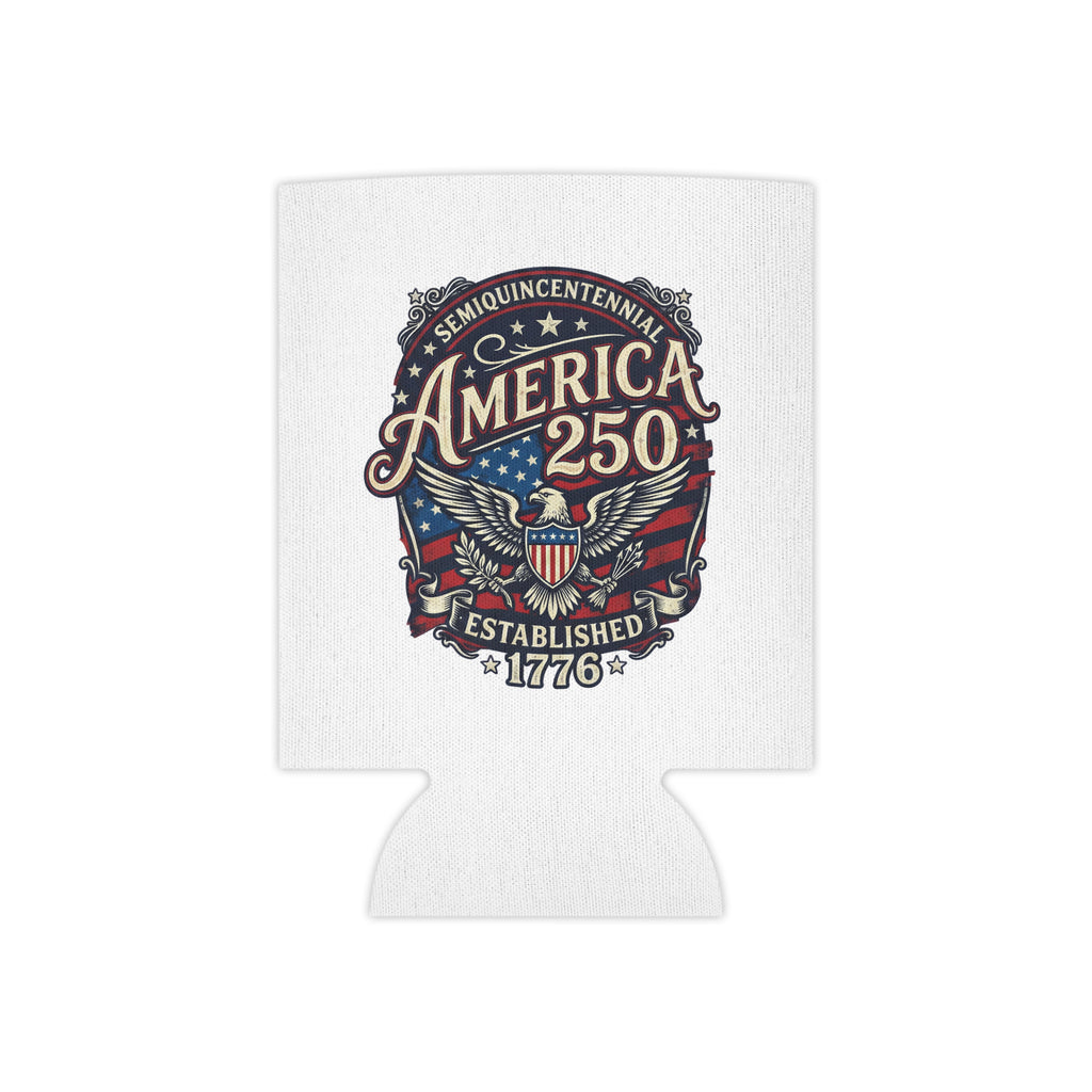 America 250 Can Cooler – Patriotic 1776 Semiquincentennial Beer Koozie