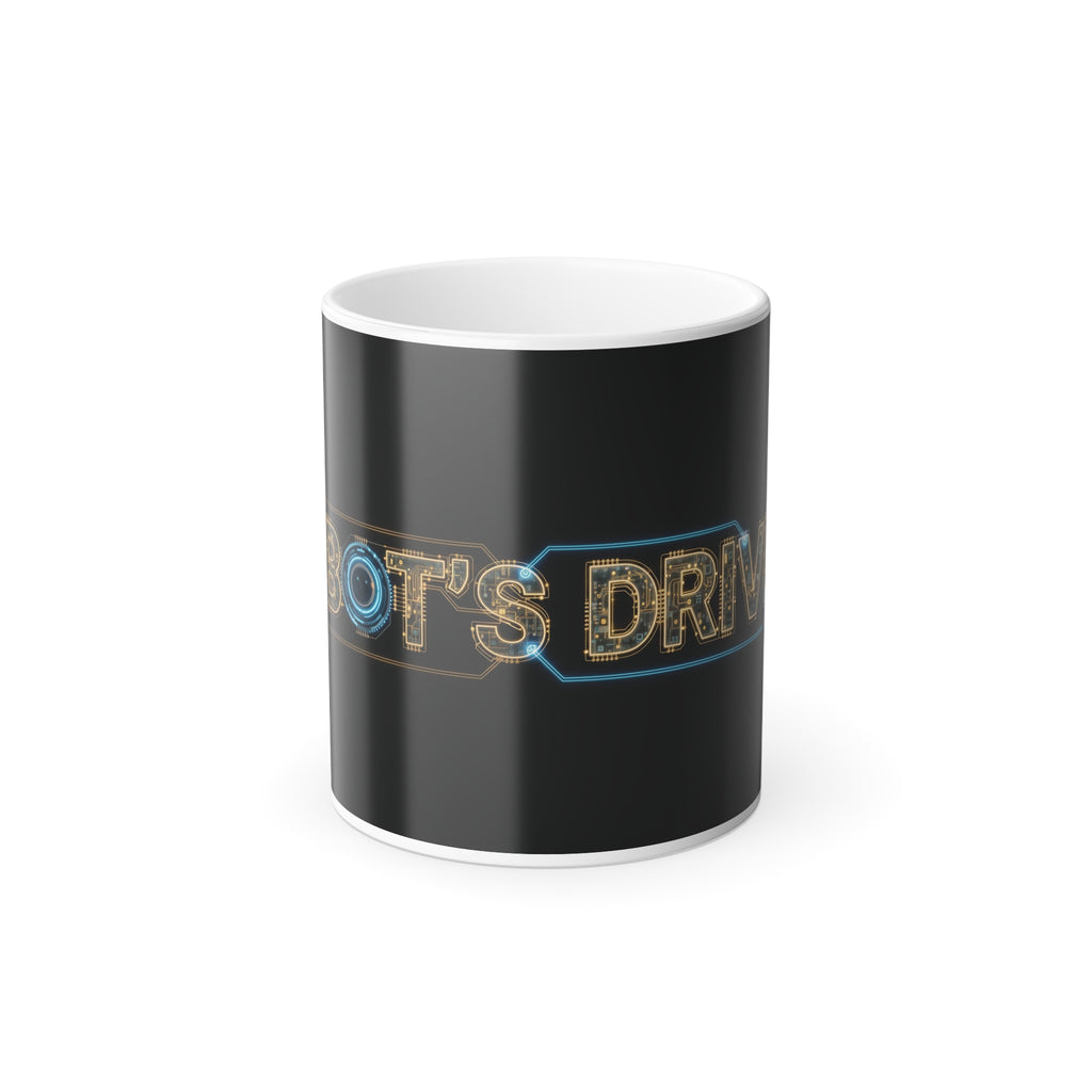 Color‑Changing Mug — "ROBOT'S DRIVING" Camera/Circuit Heat Reveal, 11oz