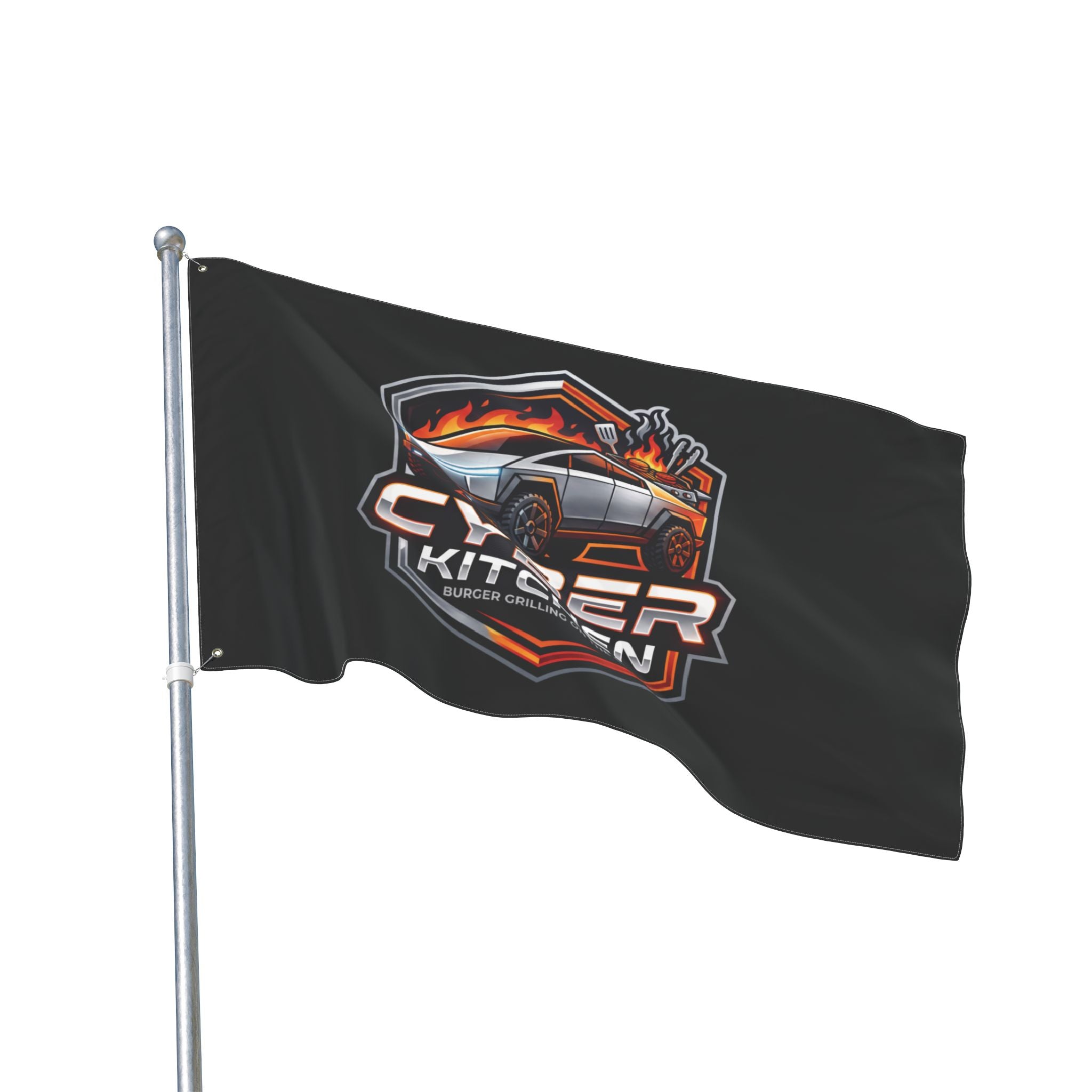CYBER KITCHEN Double-Sided Flag