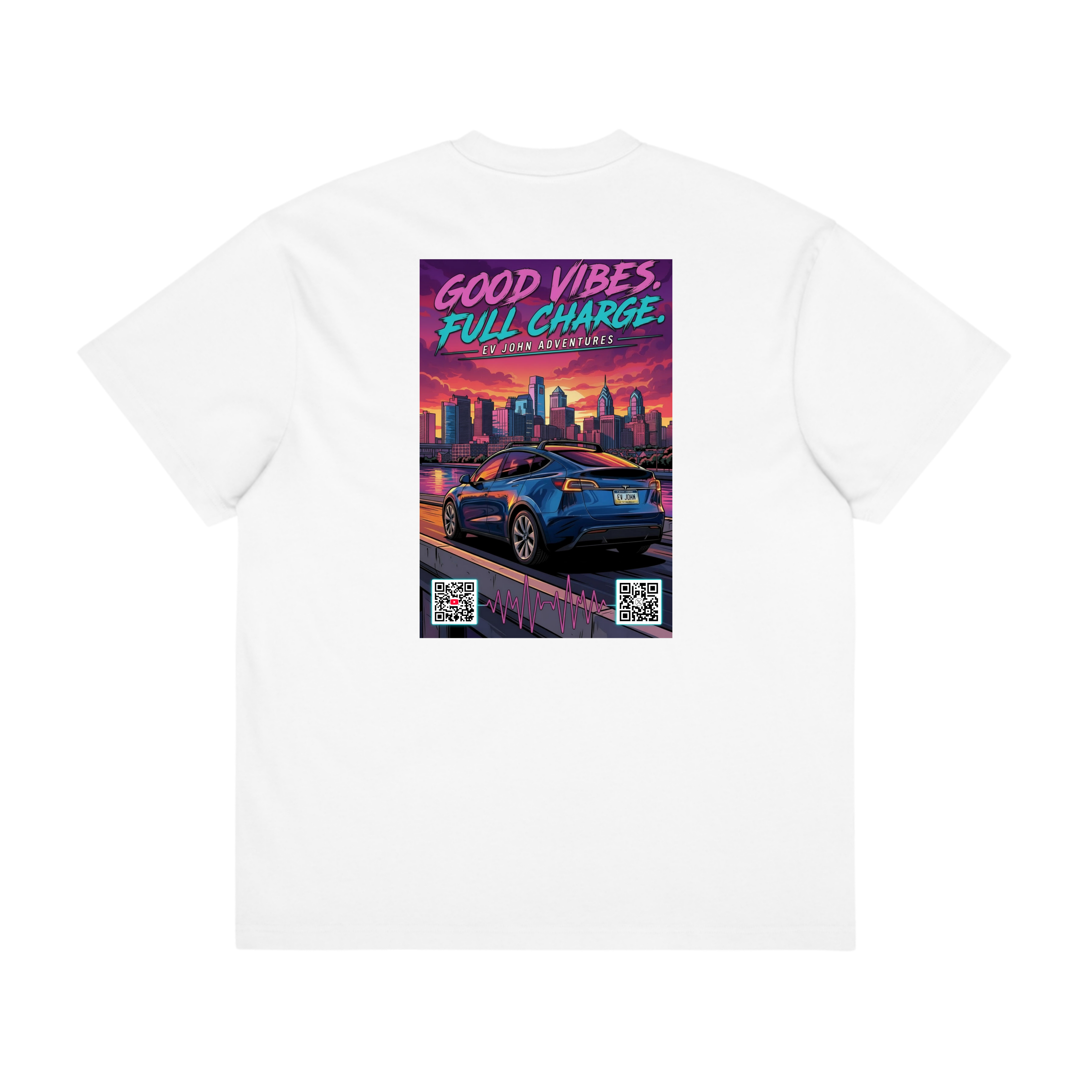 Its_EV_John Box Tee — Good Vibes. Full Charge.