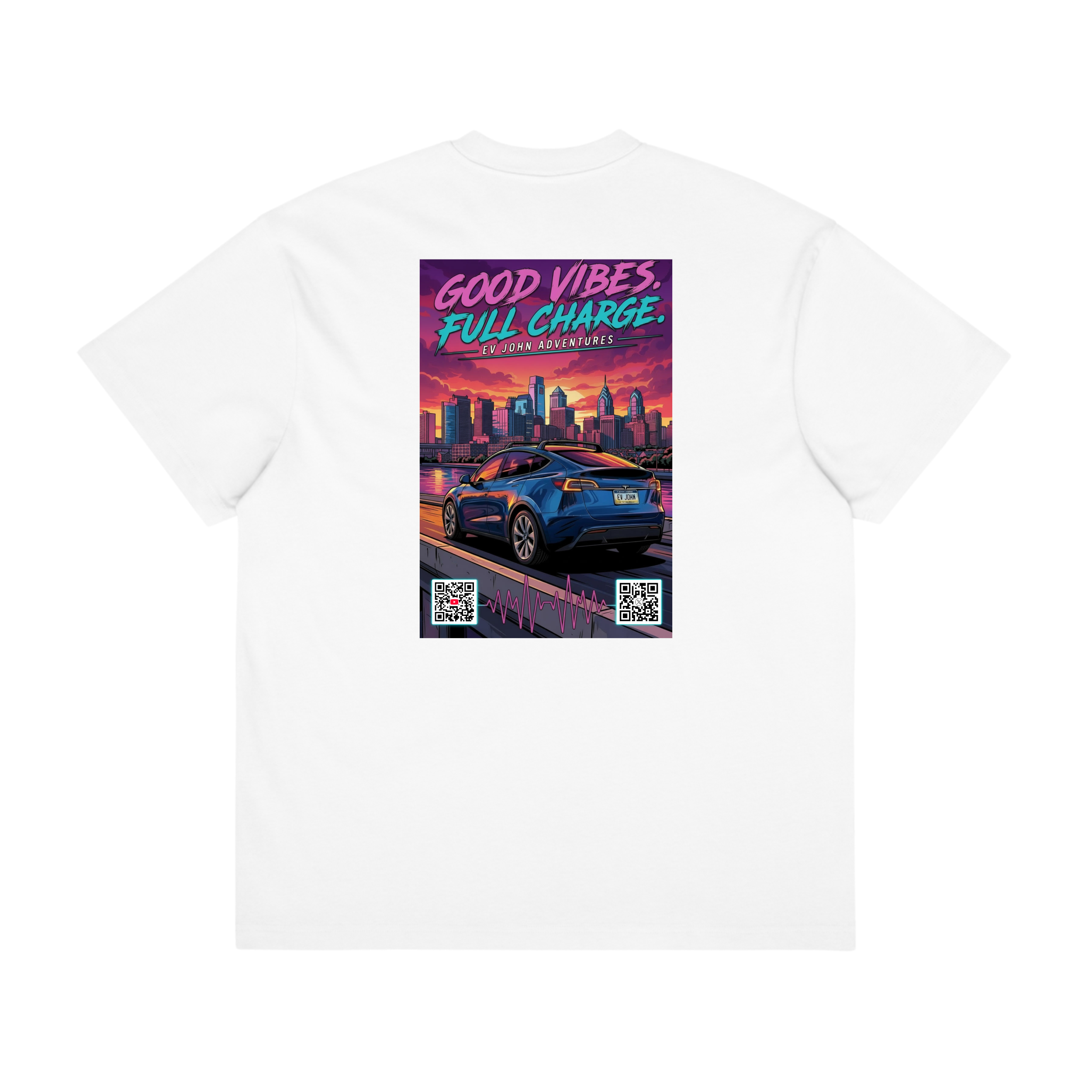 Its_EV_John Box Tee — Good Vibes. Full Charge.