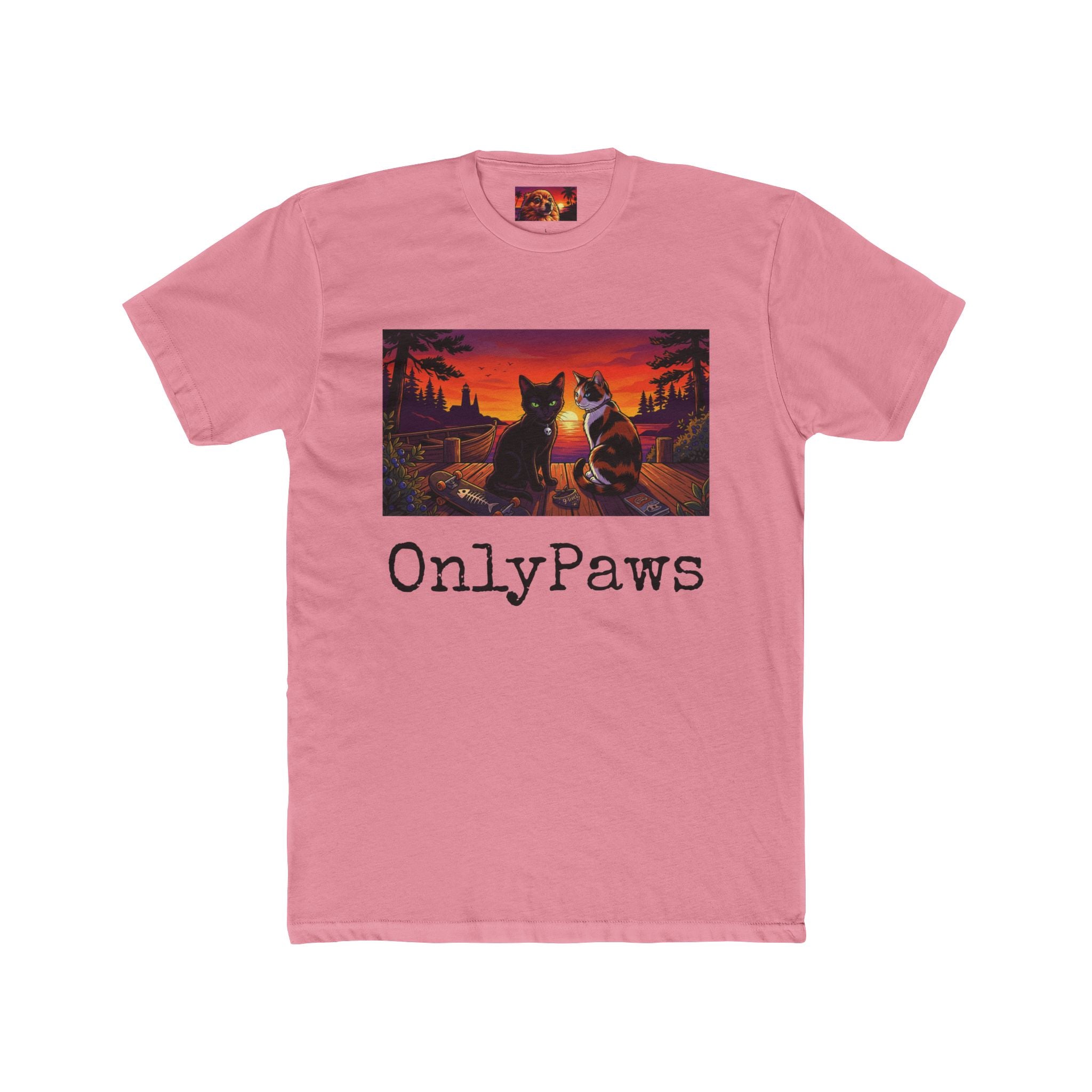 Monster & Peanut OnlyPaws Sunset Cats T-Shirt
