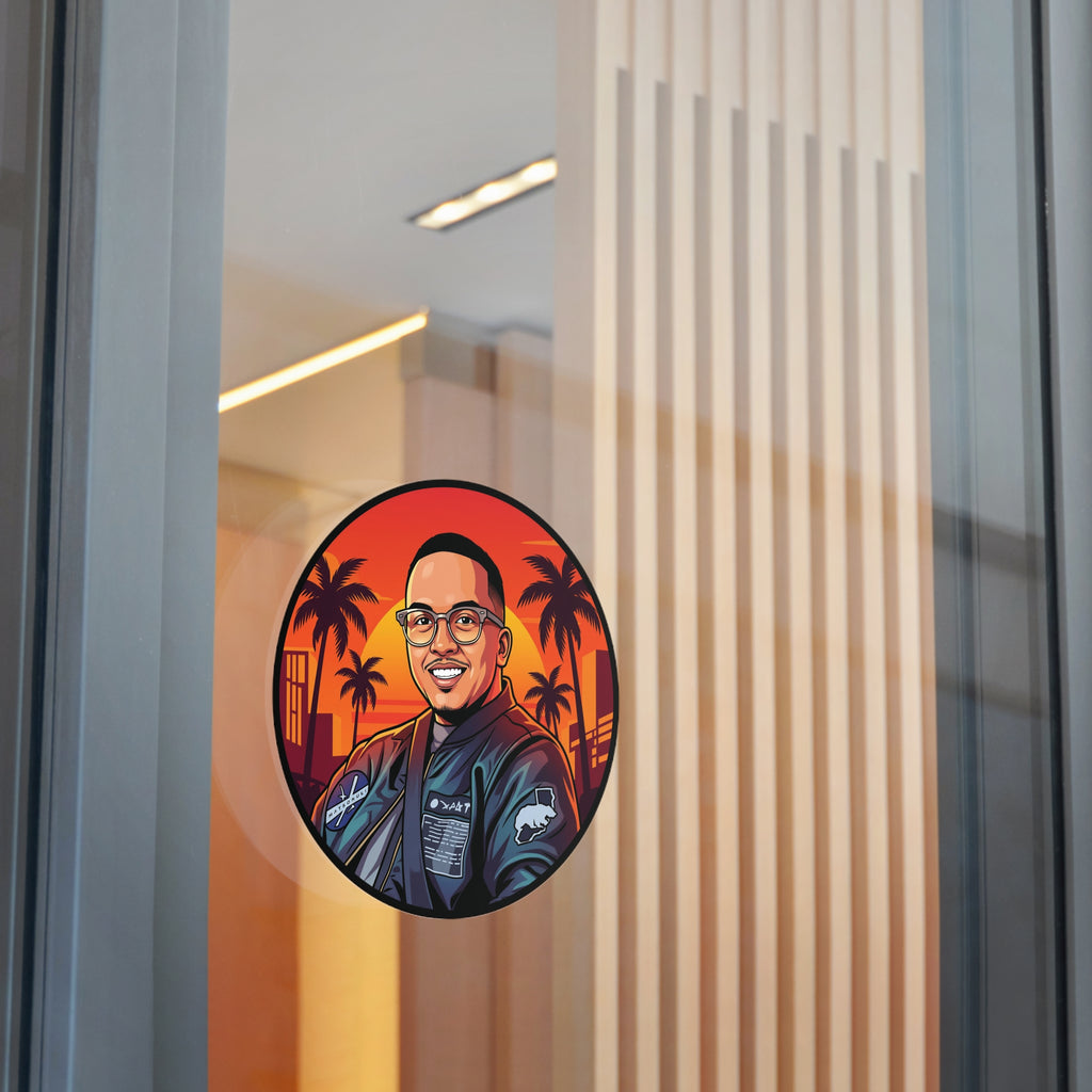 Round Vinyl Sticker — @that1evguyjay