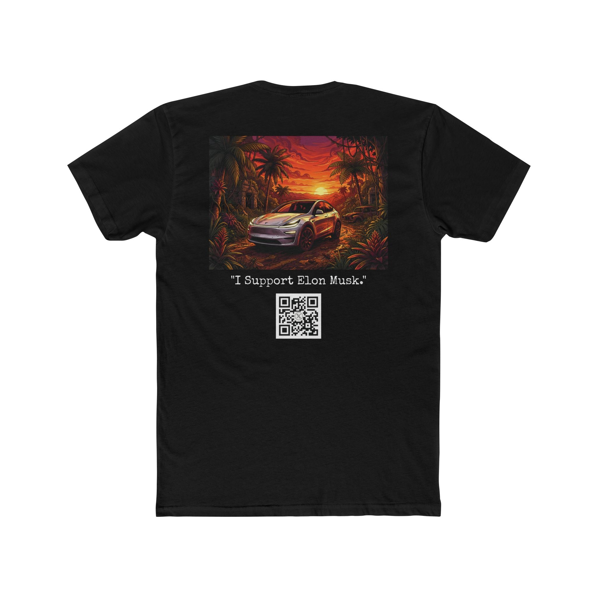 @OfficialXVal "I Support Elon Musk." Cotton T-Shirt