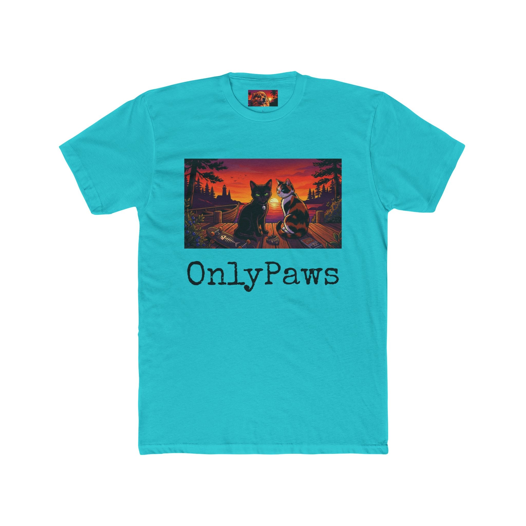 Monster & Peanut OnlyPaws Sunset Cats T-Shirt