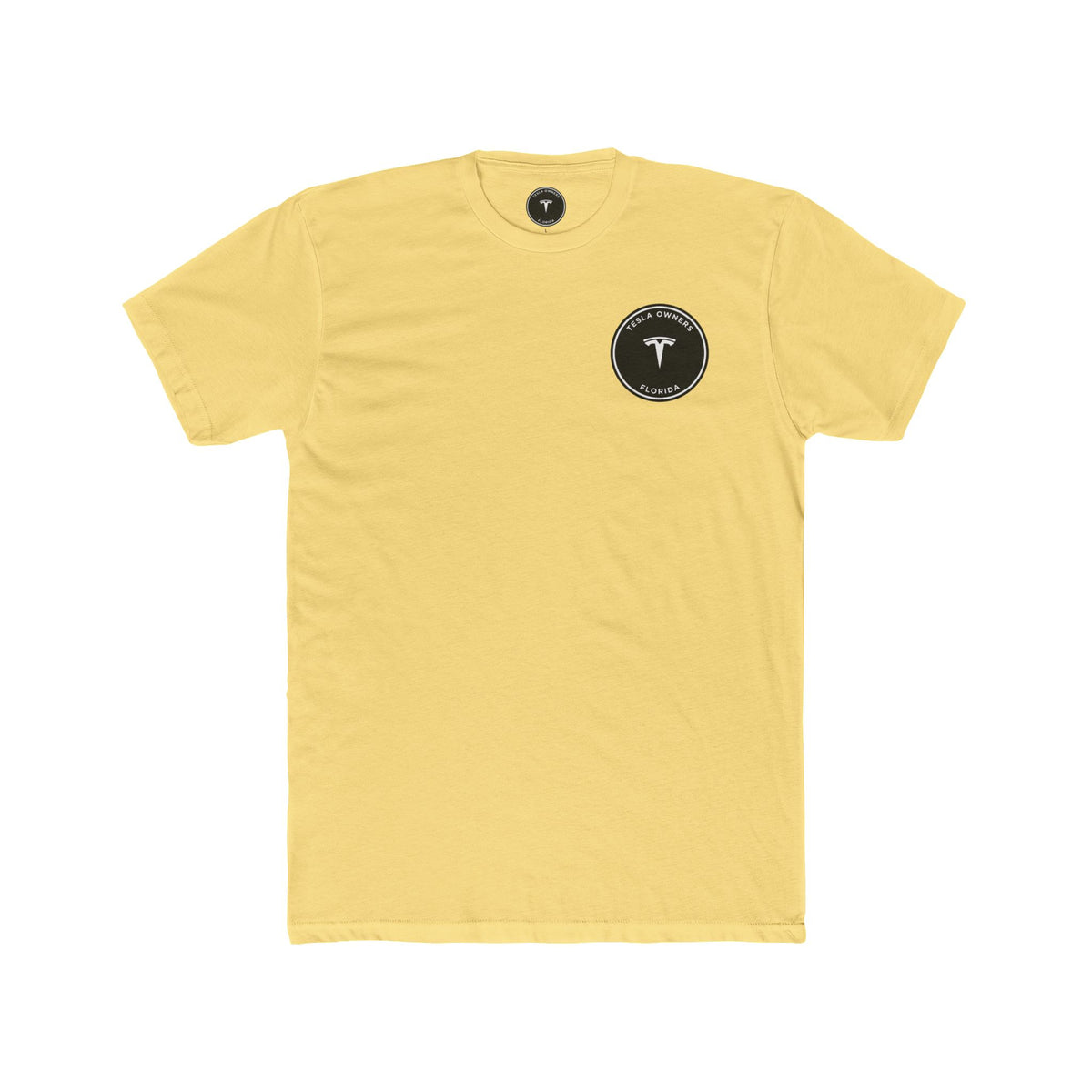 Tesla Owners Florida Club Tee — Black/White chest mark | SmokehBear's Den