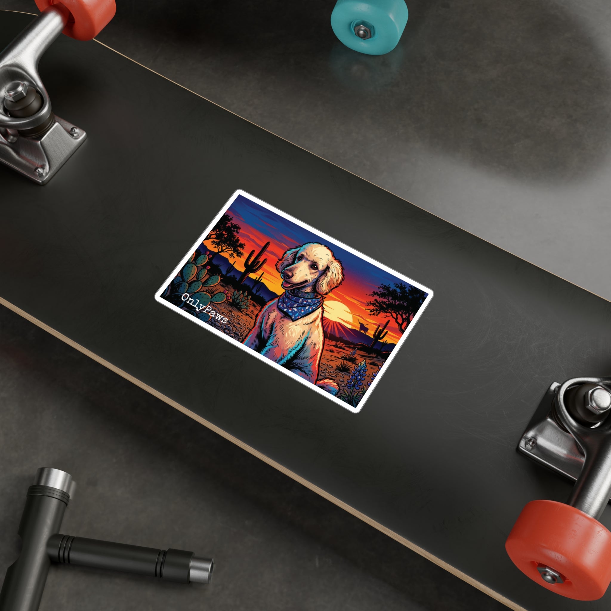 Siggie Edition Sunset Vinyl Decal — Kiss-Cut Dog Sticker (OnlyPaws)