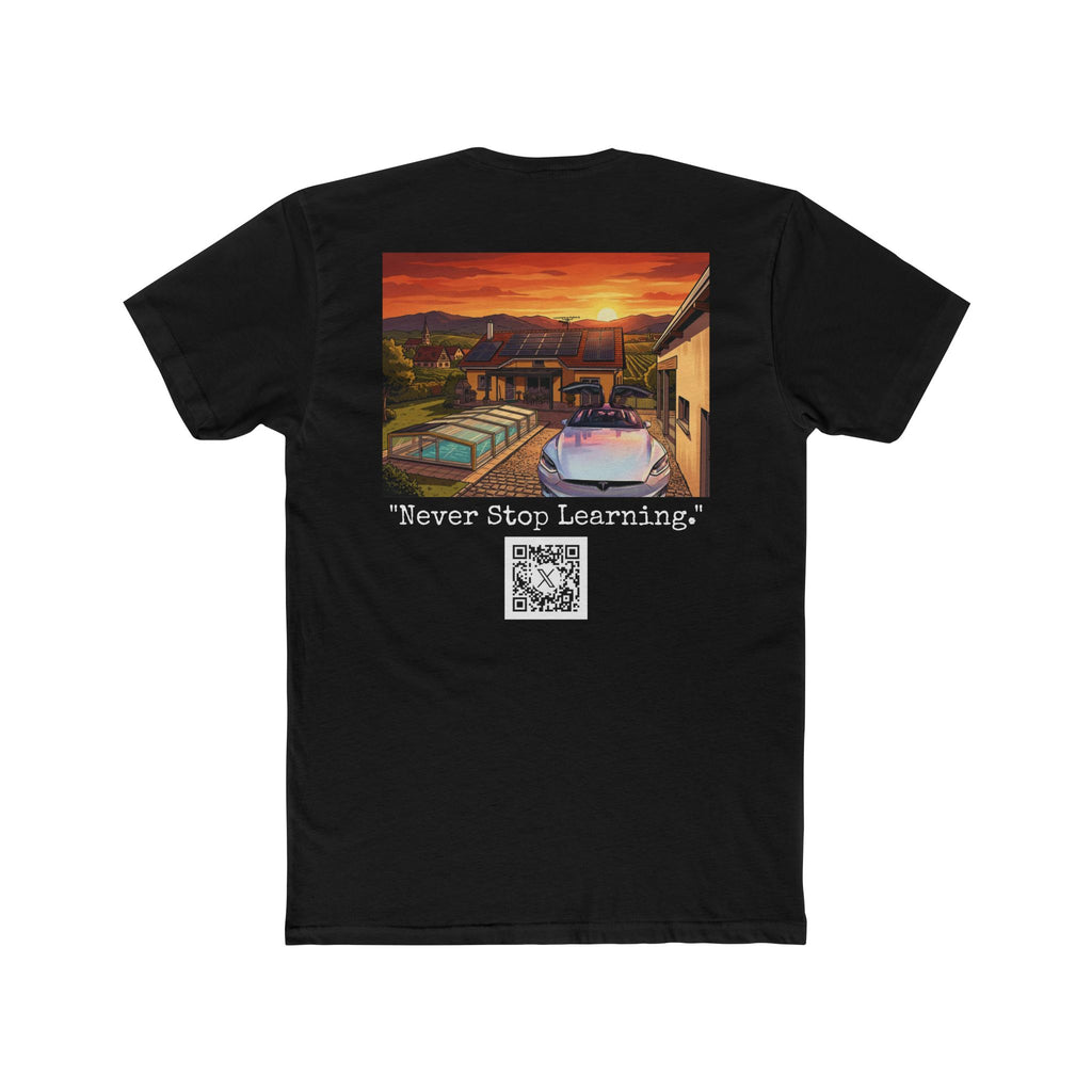 @vincent25g "Never Stop Learning." Cotton T-Shirt
