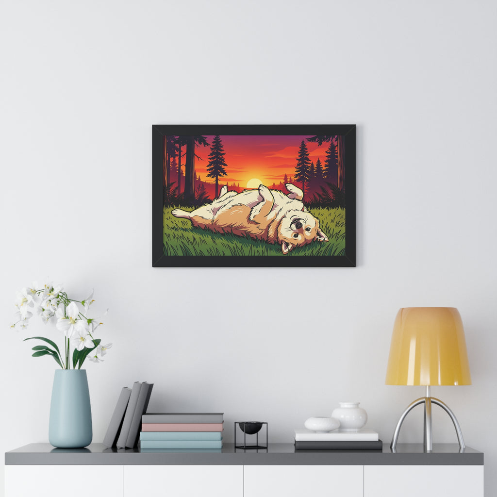 Cory the Corgi at Sunset Wall Art OnlyPaws