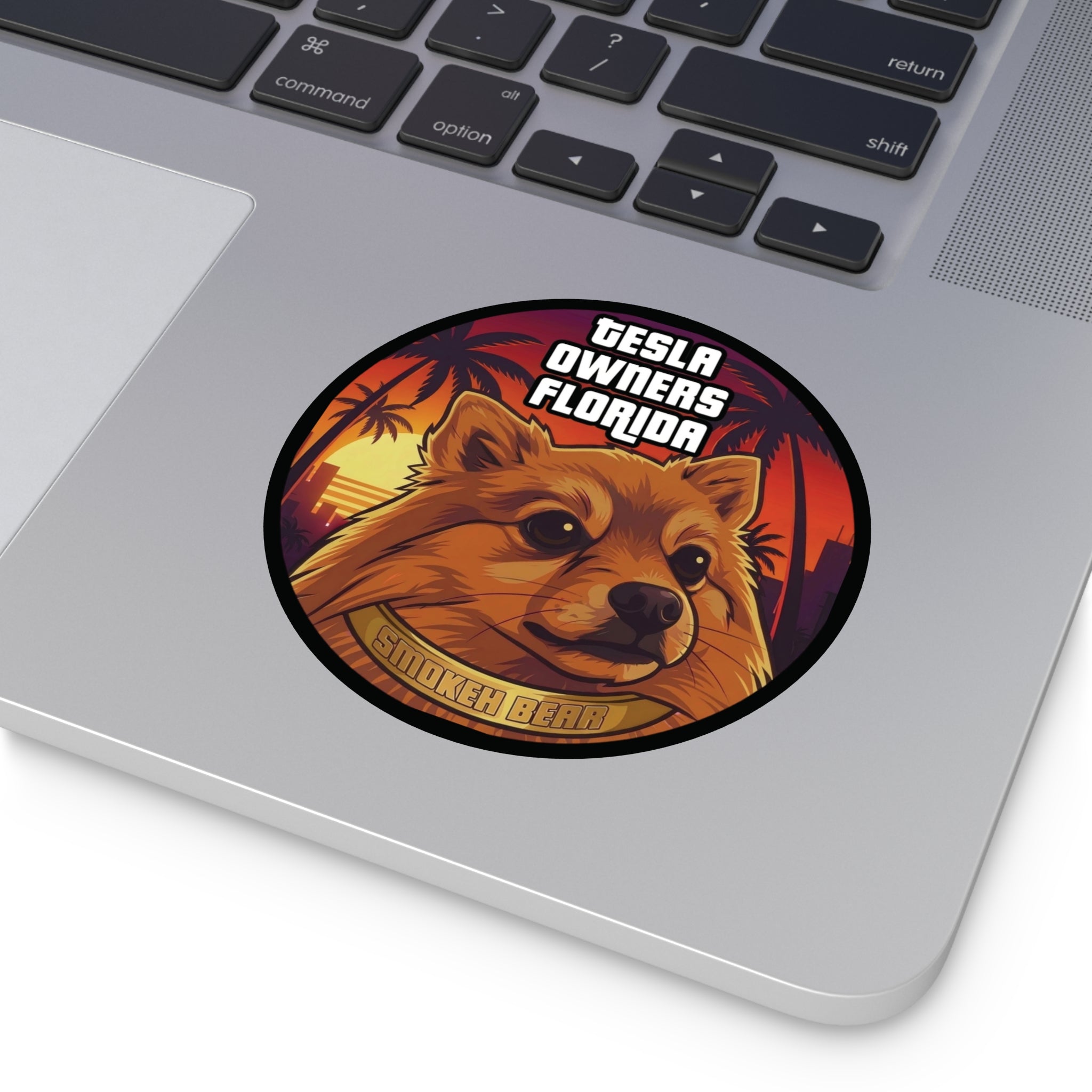 Round Vinyl Sticker — "SmokehBear"