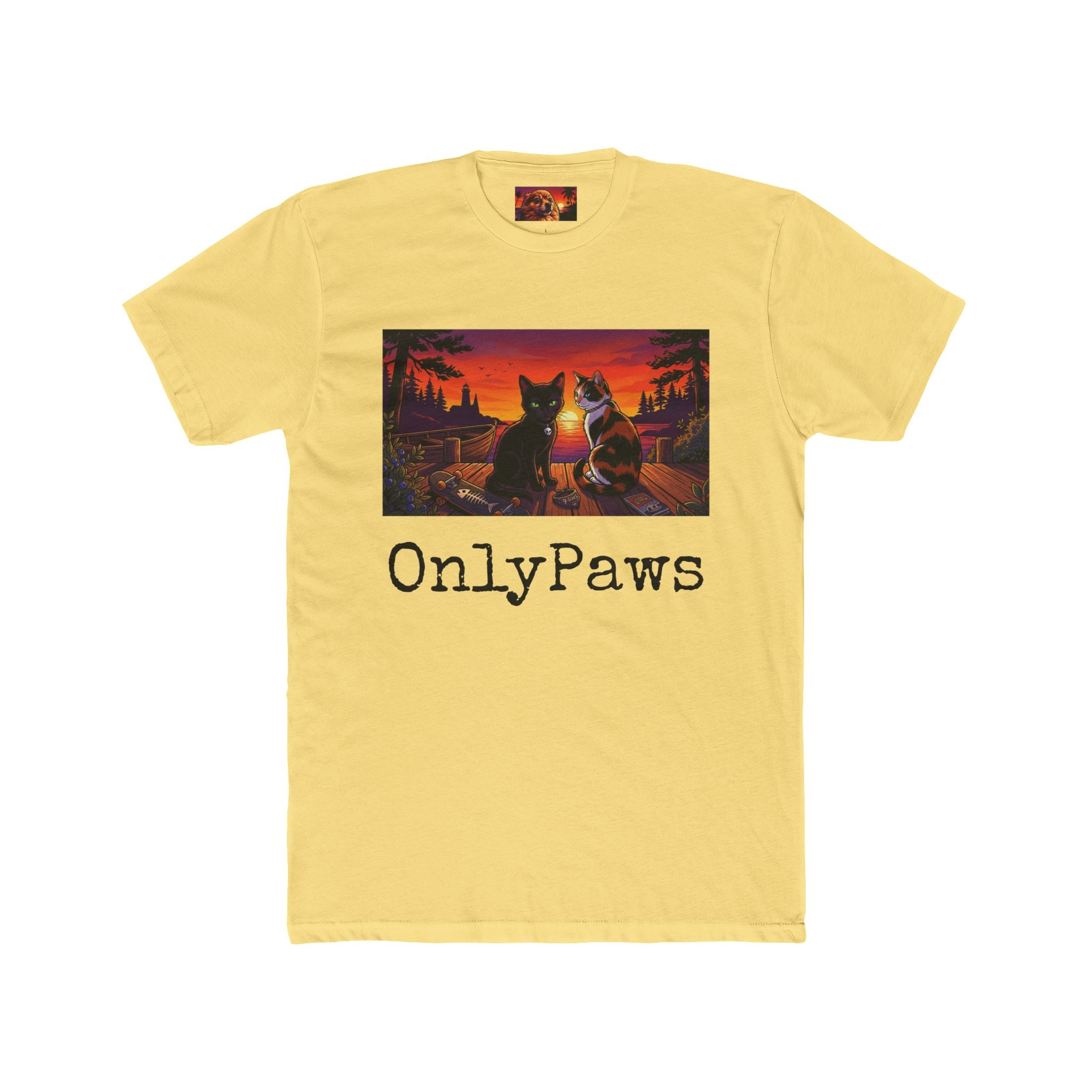 Monster & Peanut OnlyPaws Sunset Cats T-Shirt