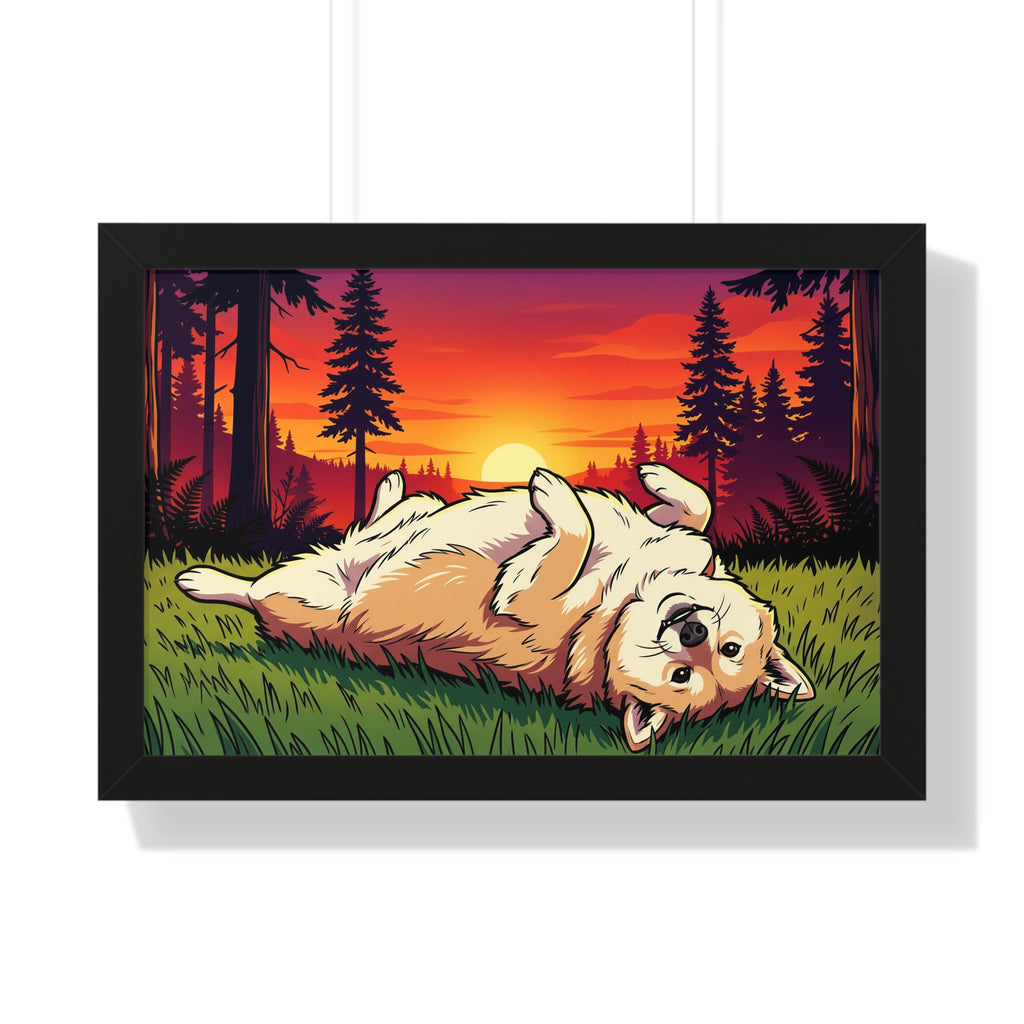 Cory the Corgi at Sunset Wall Art OnlyPaws