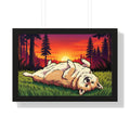 Cory the Corgi at Sunset Wall Art OnlyPaws