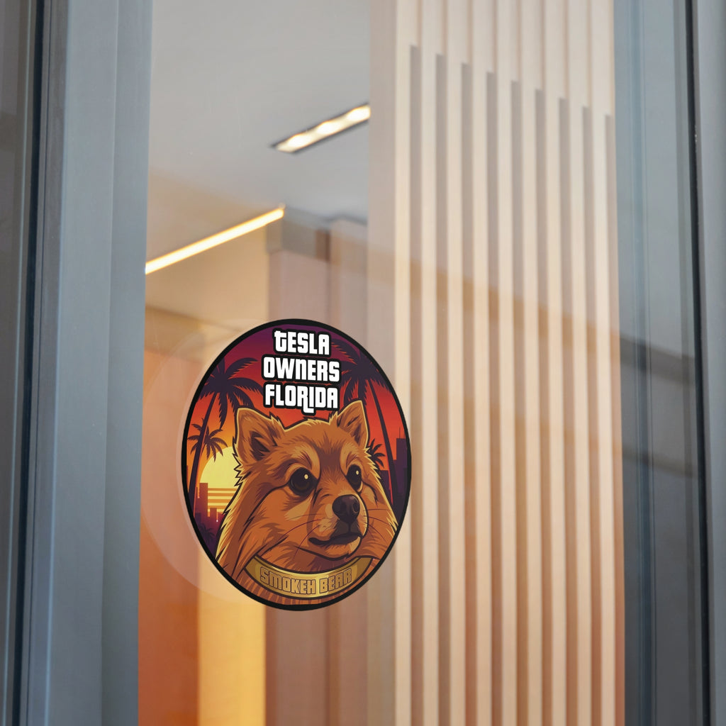Round Vinyl Sticker — "SmokehBear"