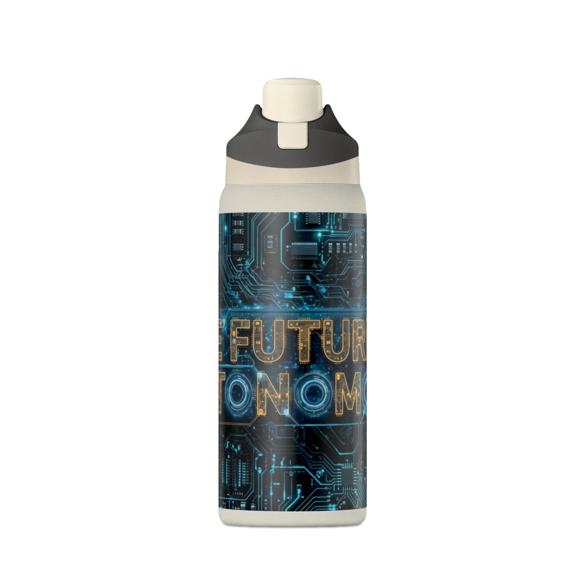 Insulated Water Bottle — 'Future is Autonomous' Circuit Tech 32oz
