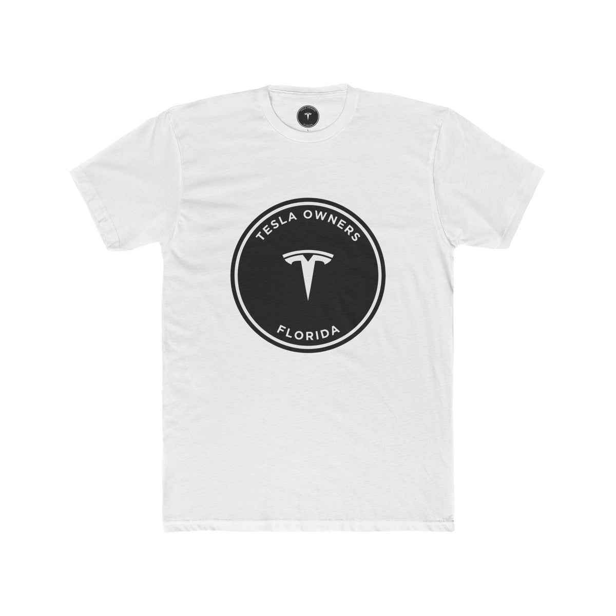 Tesla Owners Florida Club Tee — Black/White large mark | SmokehBear's Den