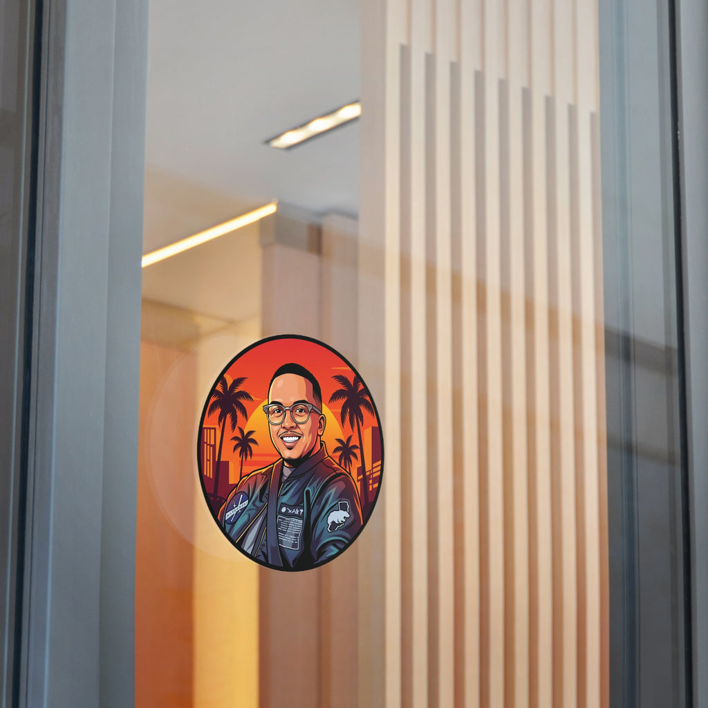Round Vinyl Sticker — @that1evguyjay