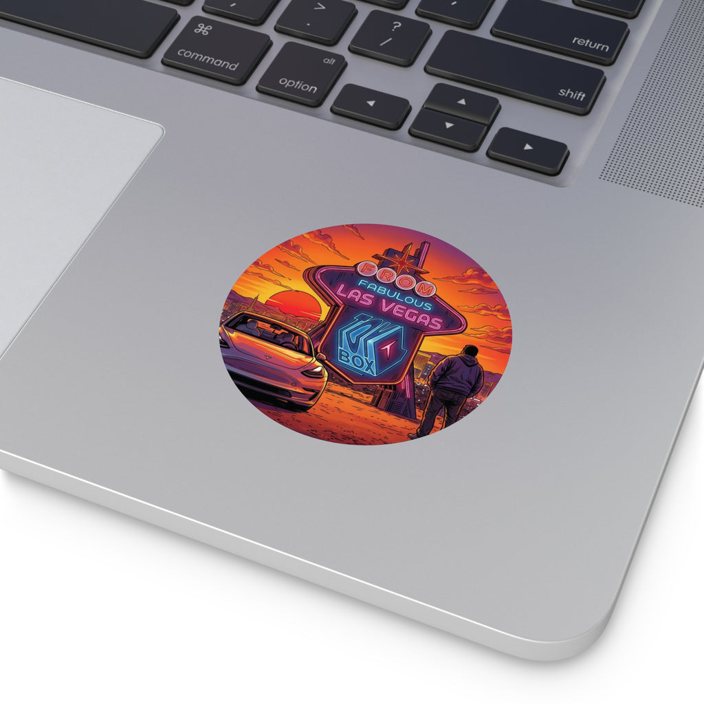 Round Vinyl Sticker — @TeslaToybox