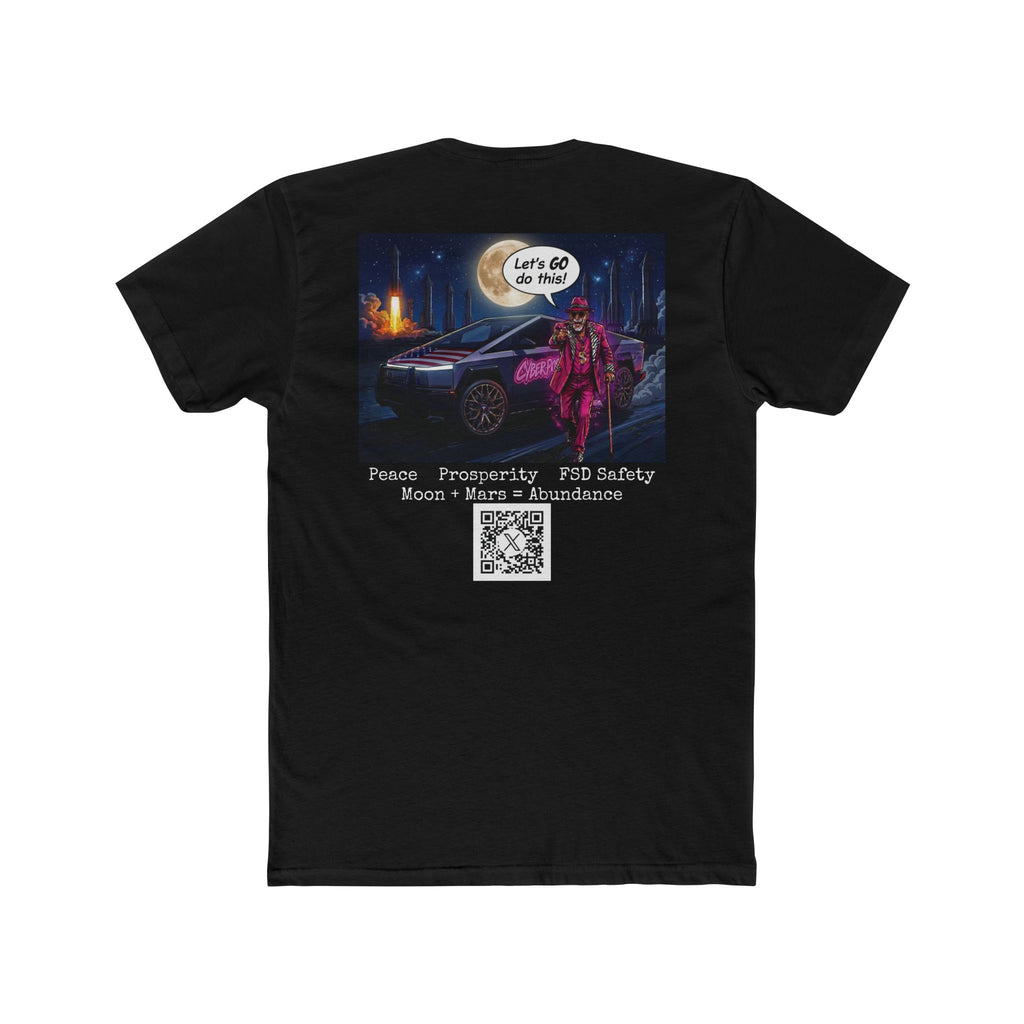 @Zdme4allinU "Peace Prosperity FSD Safety Moon + Mars = Abundance." Cotton T-Shirt