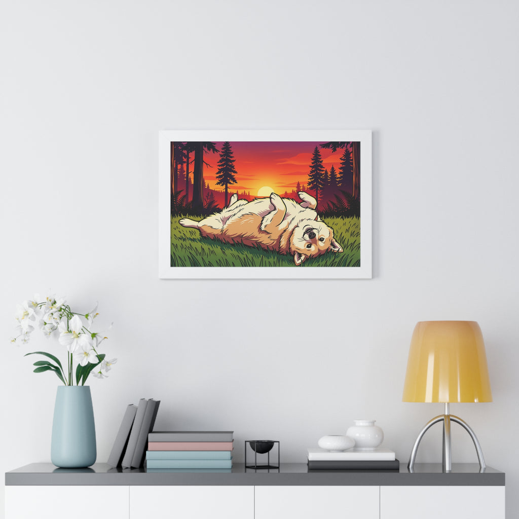 Cory the Corgi at Sunset Wall Art OnlyPaws