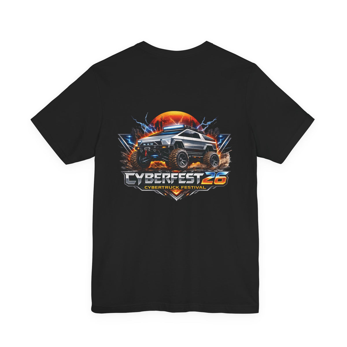 CYBERFEST '26 Official Tee Shirt by SmokehBear – Black, folded view