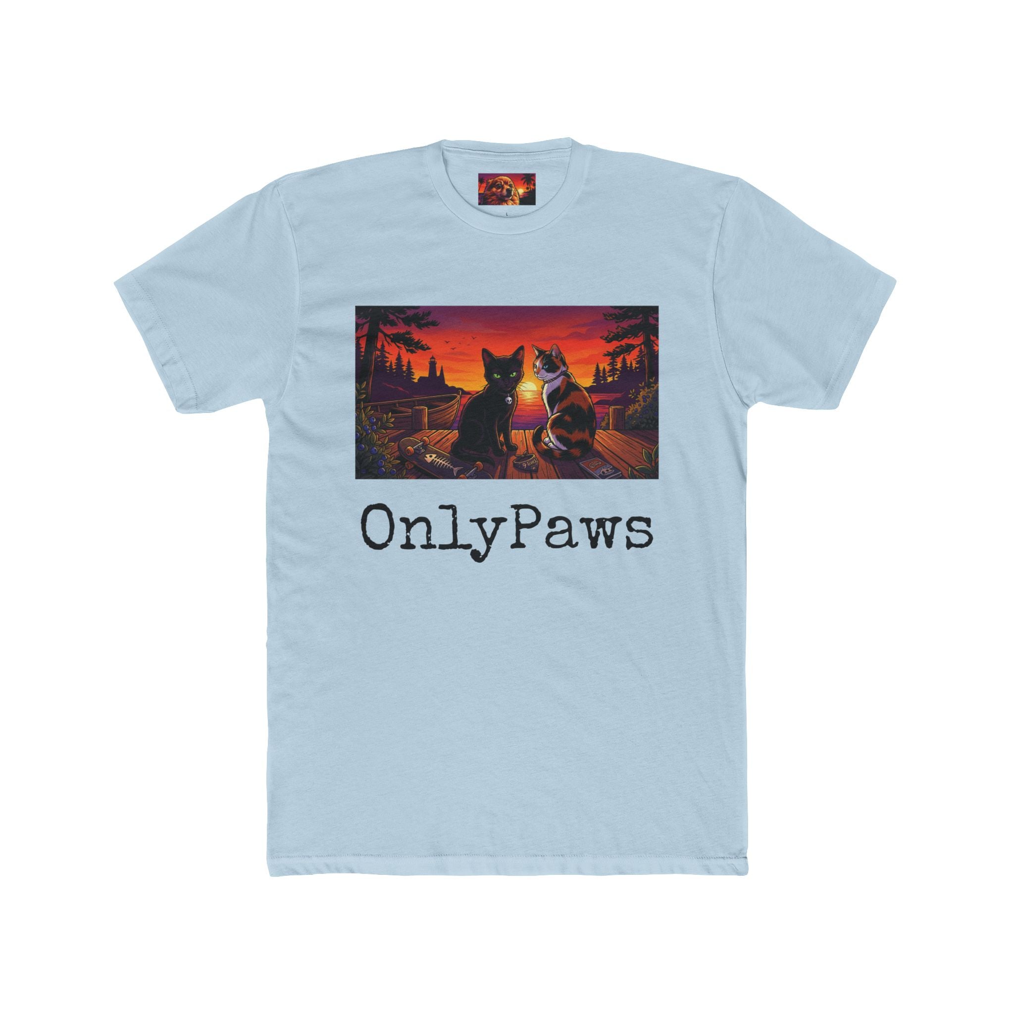 Monster & Peanut OnlyPaws Sunset Cats T-Shirt