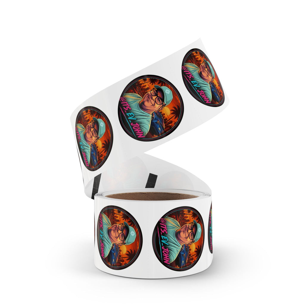 Round Sticker Roll @ITS_EV_JOHN Text