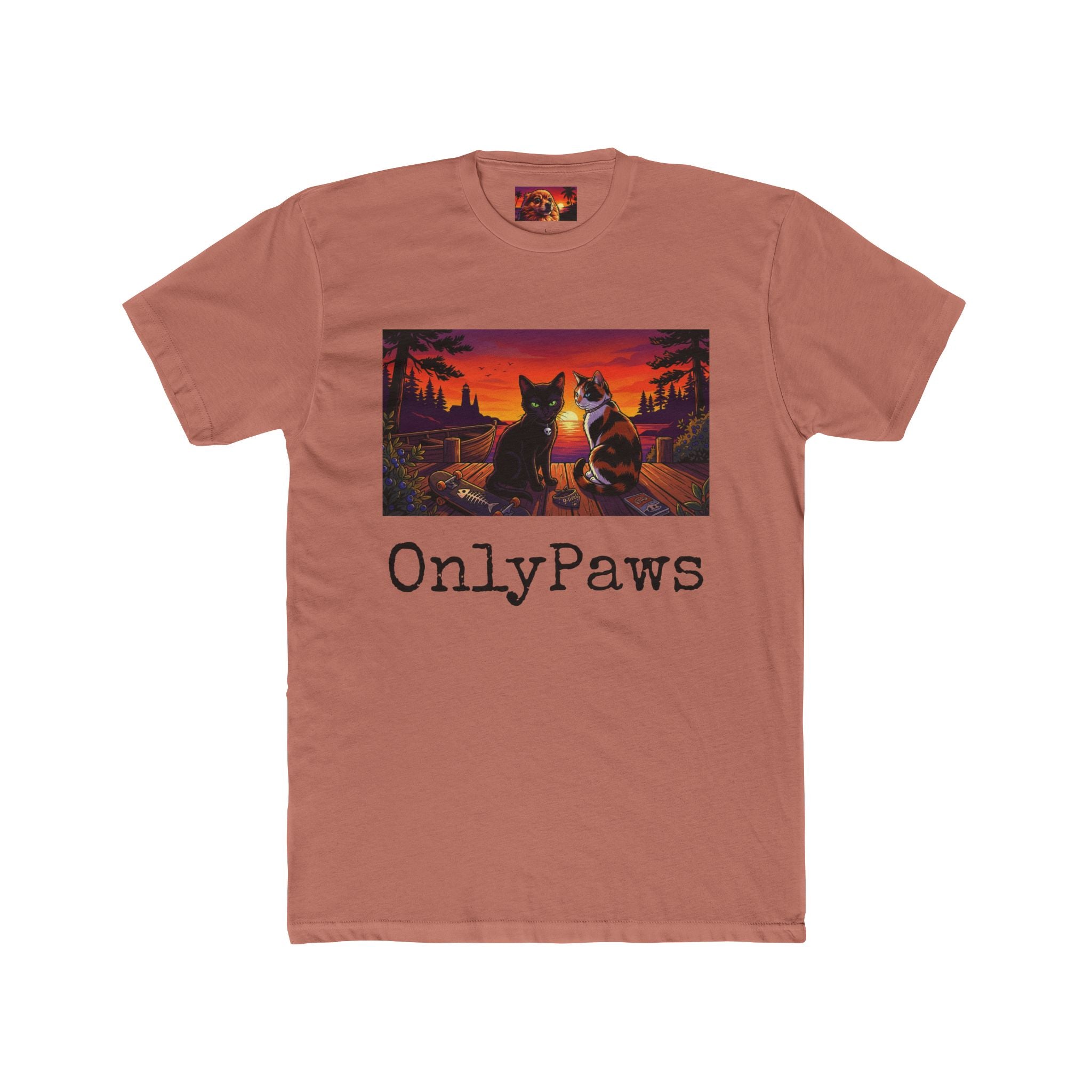 Monster & Peanut OnlyPaws Sunset Cats T-Shirt