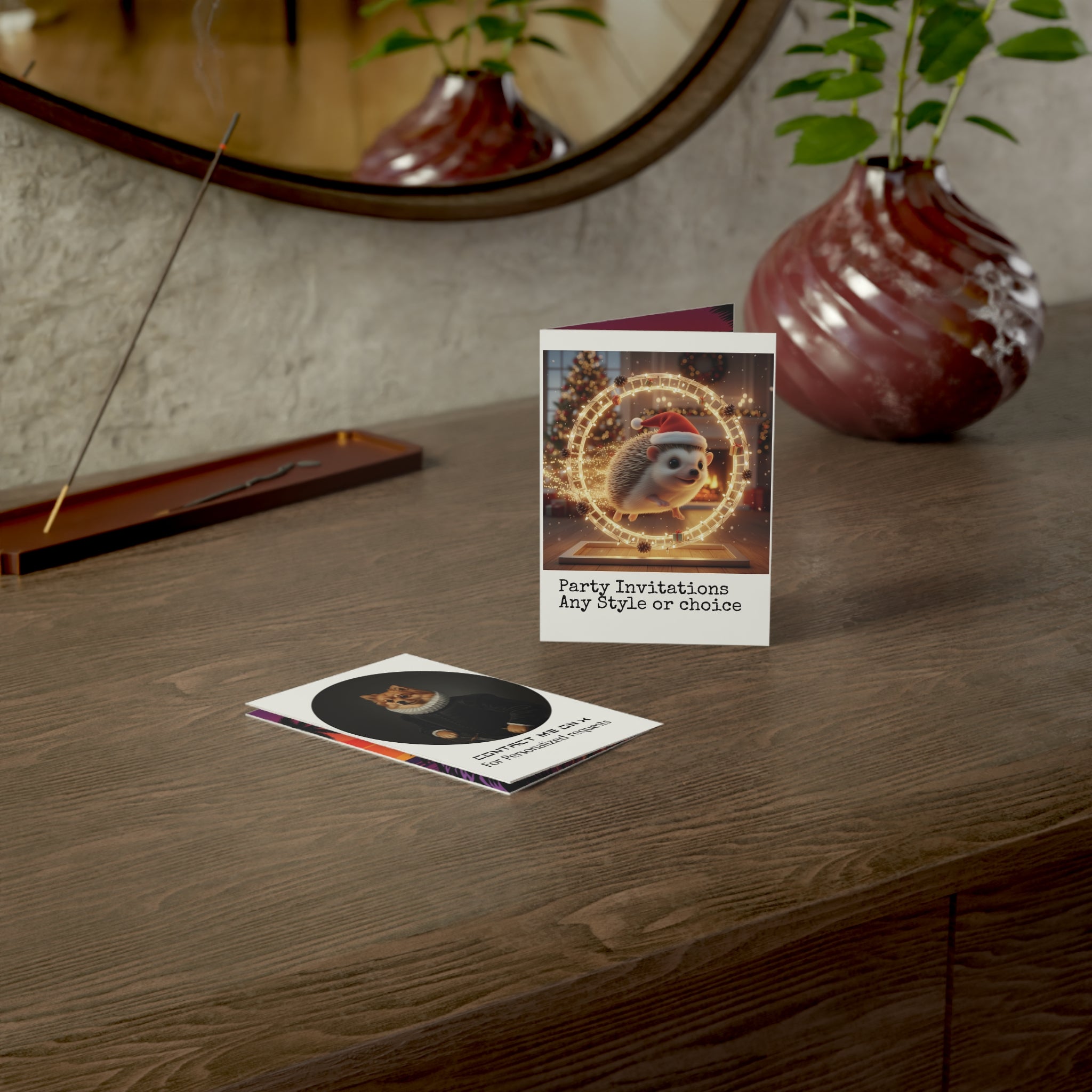 Mockup Full Custom Greeting Cards —  Party Invitations & Personalized Cards (Set of 1/10/30/50)