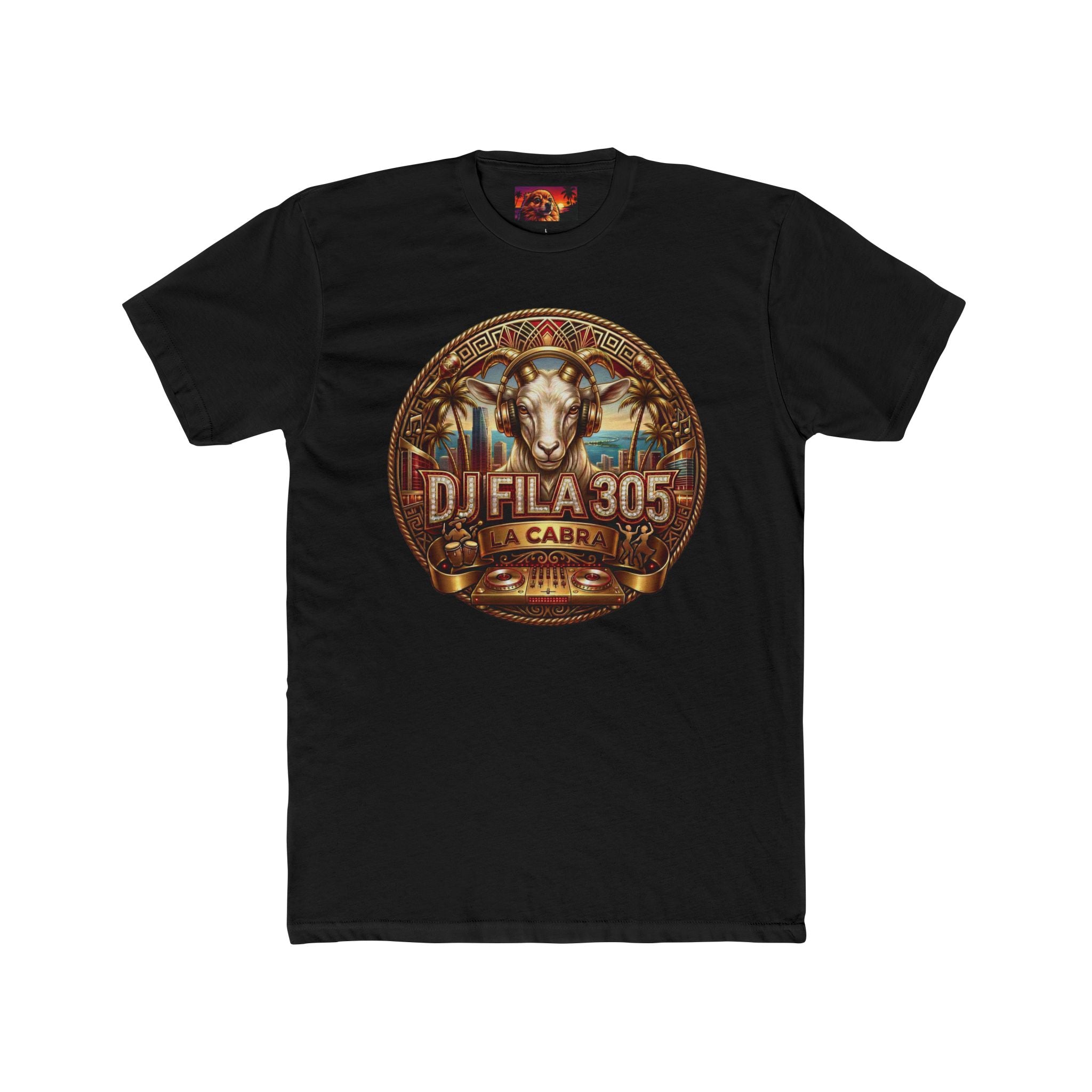 DJ Fila 305 "La Cabra." Cotton T-Shirt