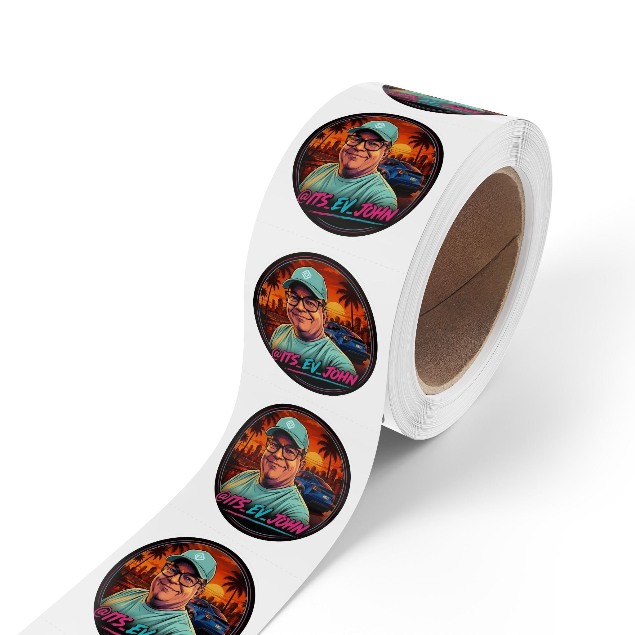 Round Sticker Roll @ITS_EV_JOHN Text
