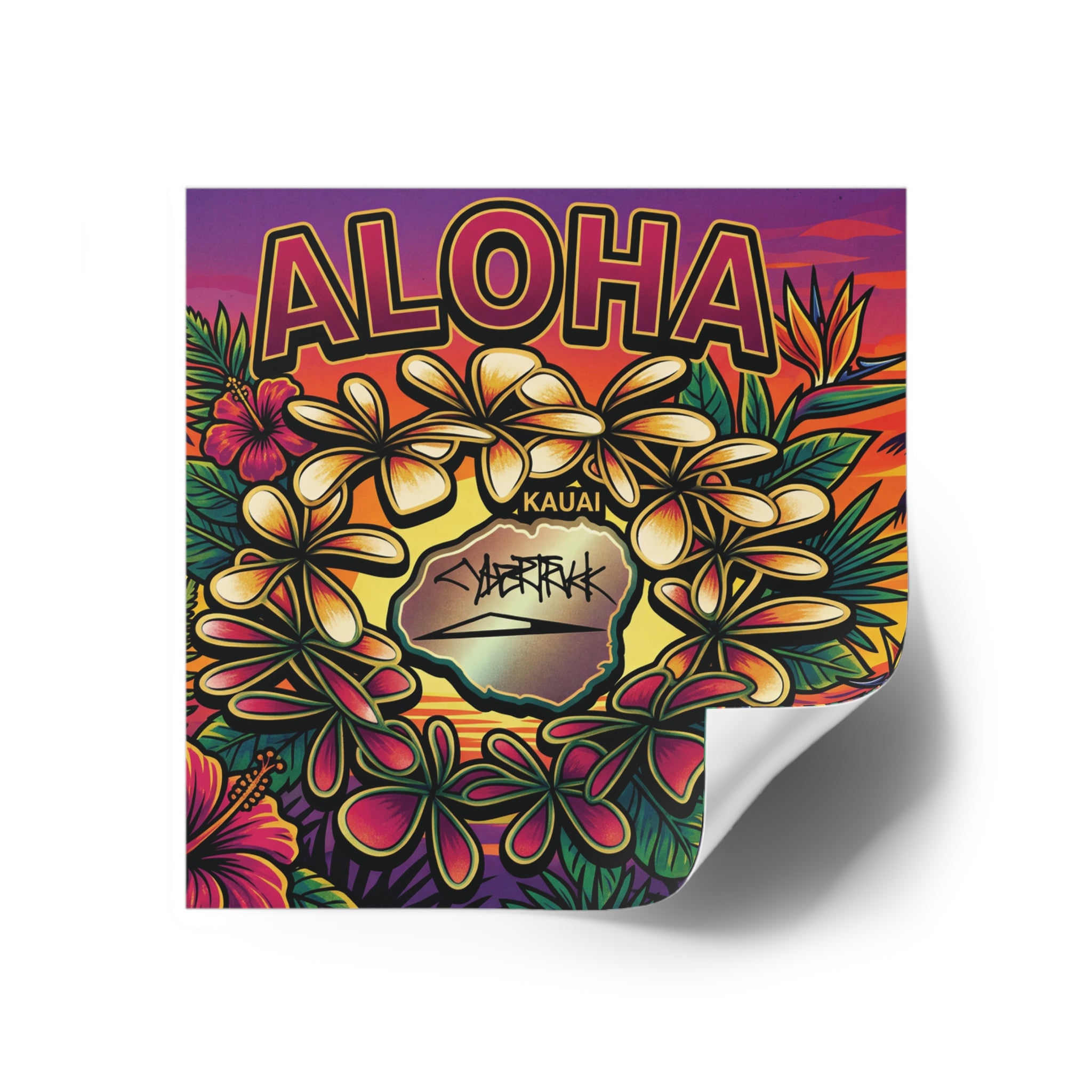 @kauai_renatus ALOHA. stickers (Indoor/Outdoor)