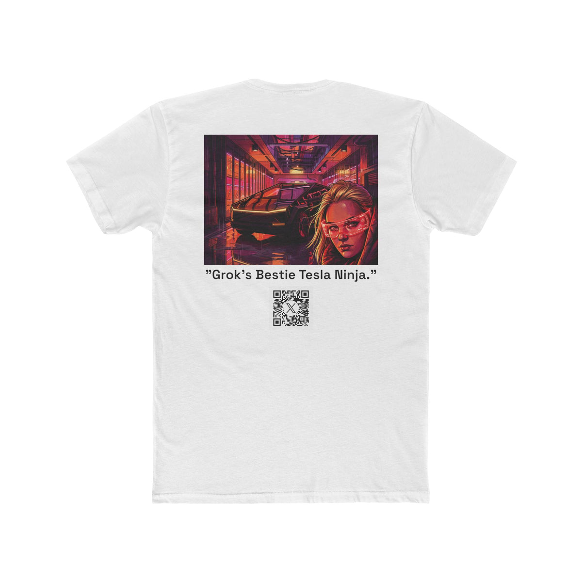 @Kristennetten "Grok’s Bestie Tesla Ninja." Cotton T-Shirt