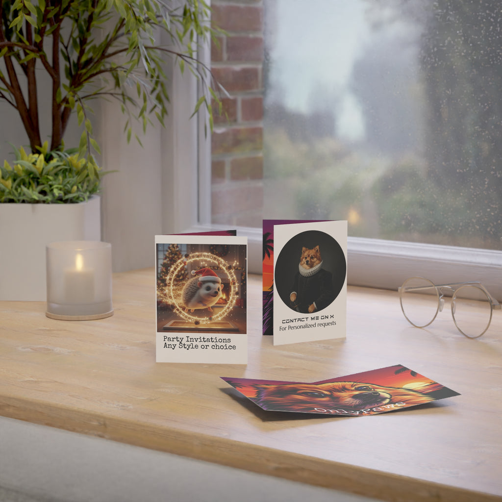 Mockup Full Custom Greeting Cards —  Party Invitations & Personalized Cards (Set of 1/10/30/50)