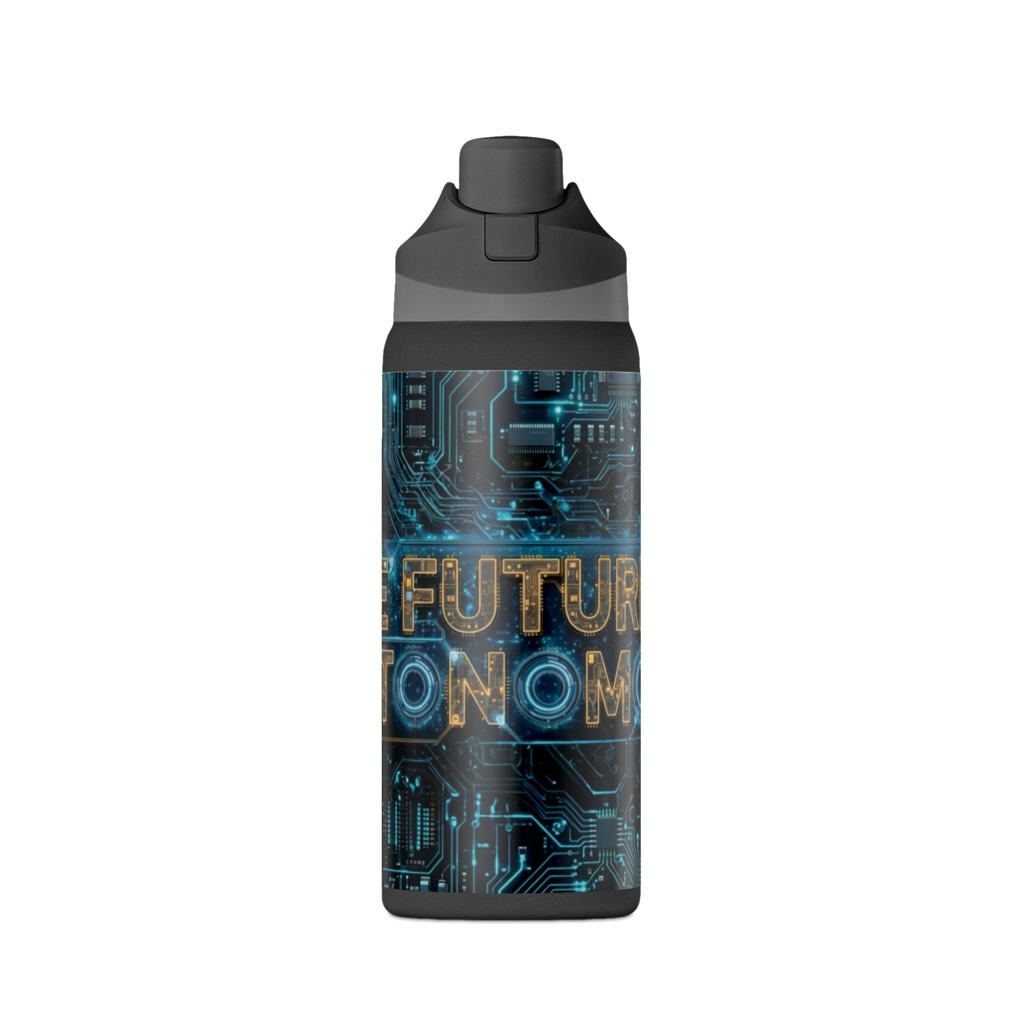 Insulated Water Bottle — 'Future is Autonomous' Circuit Tech 32oz