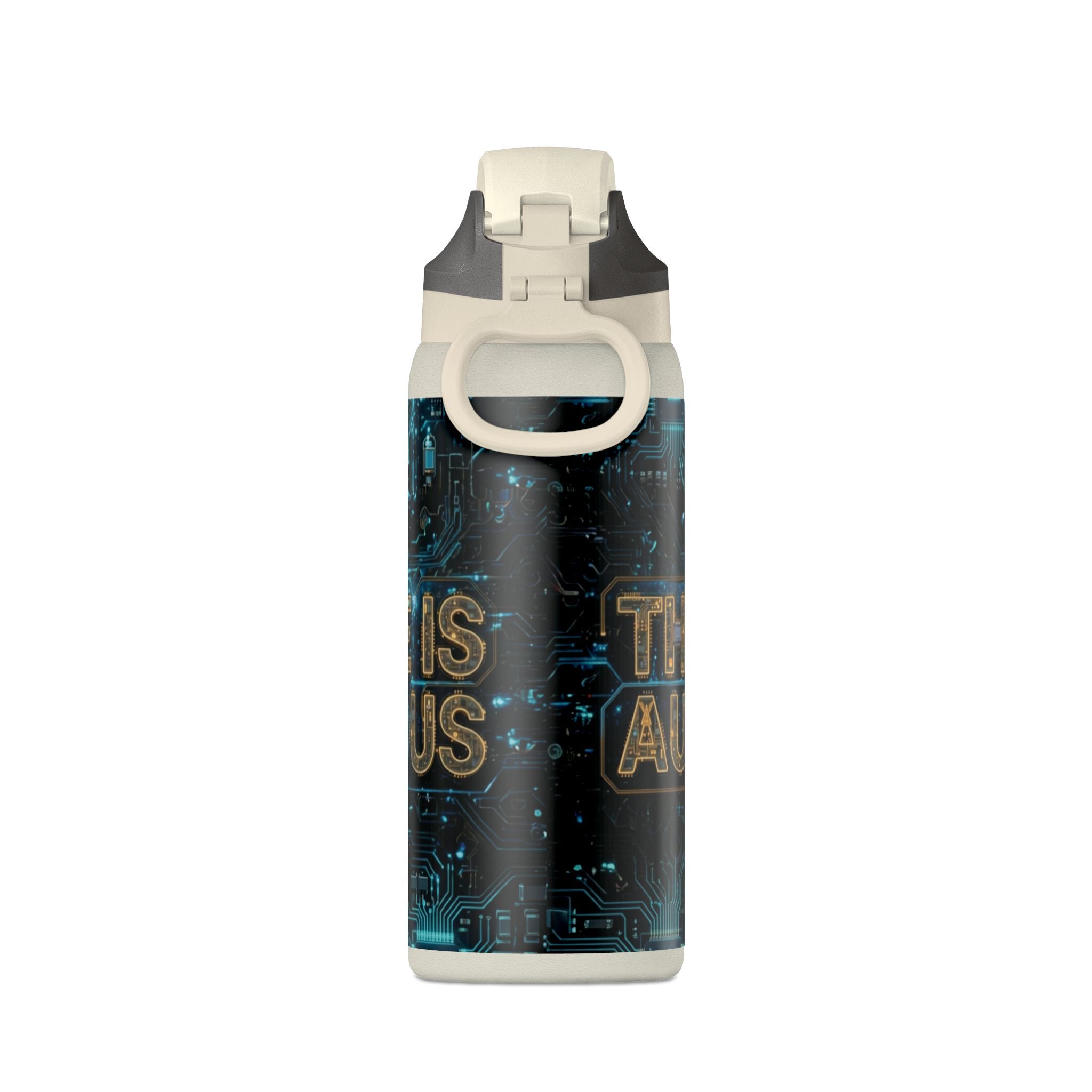 Insulated Water Bottle — 'Future is Autonomous' Circuit Tech 32oz