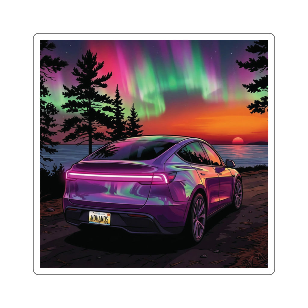 @JuniperDriver — "NOHANDS." Square border stickers (indoor use)