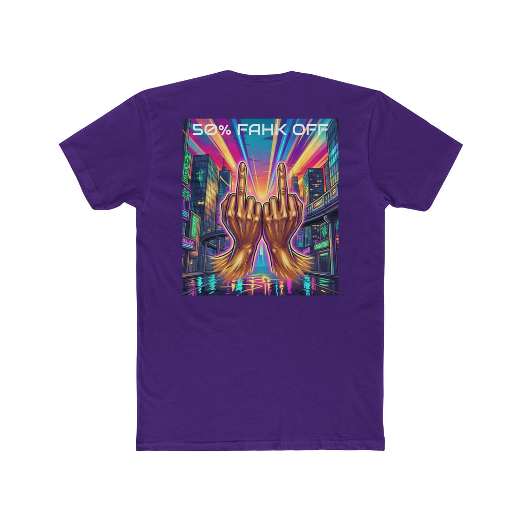 Namaste/Middle Finger Tee — "50% Namaste / 50% FAHK Off" Urban Yoga Tee