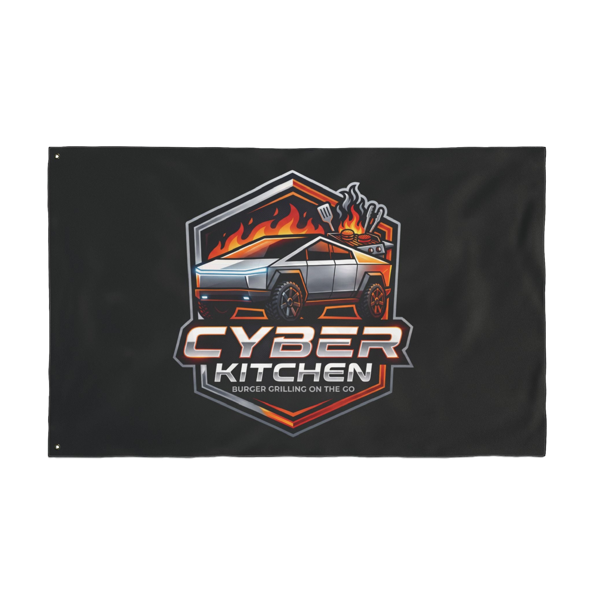 CYBER KITCHEN Double-Sided Flag