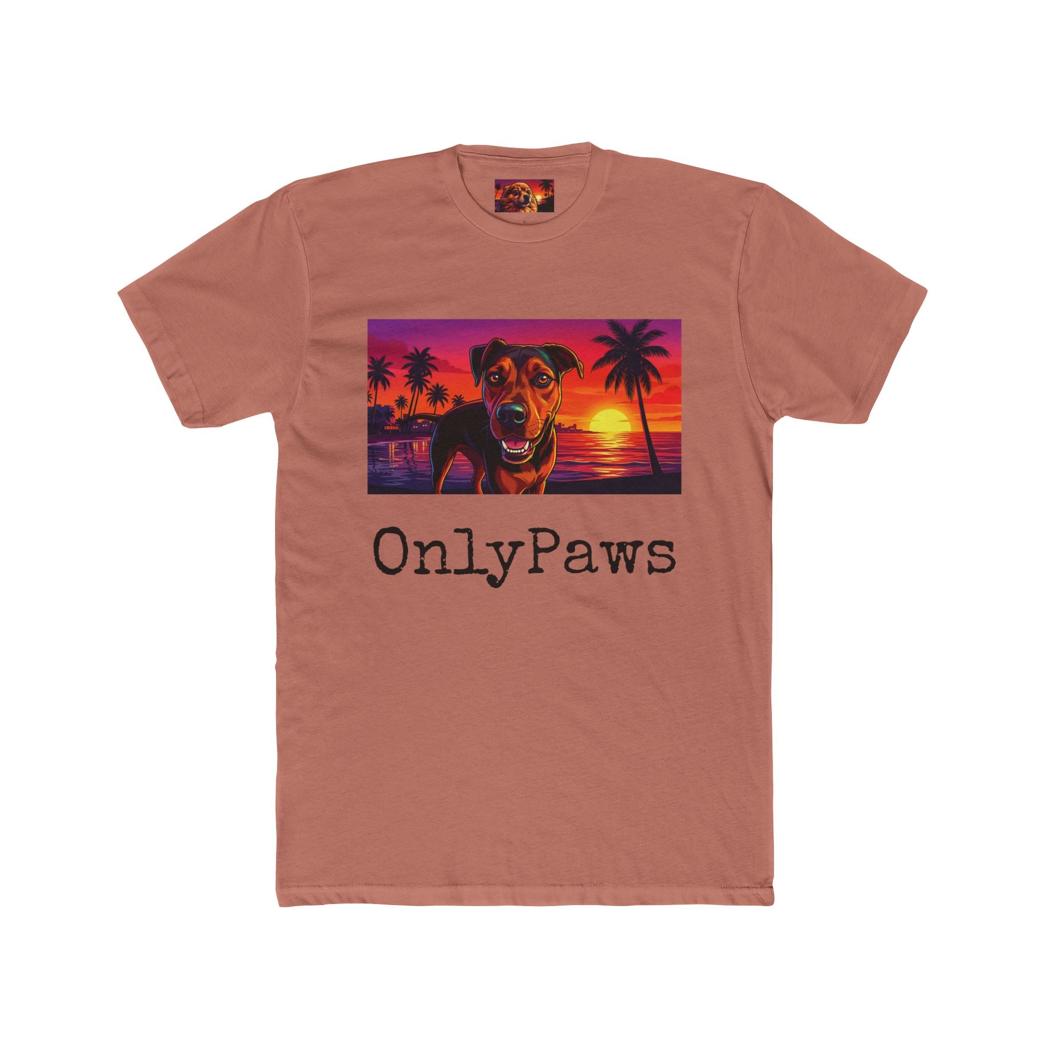 OnlyPaws Sunset Dog T‑Shirt — Moses Edition Graphic Tee