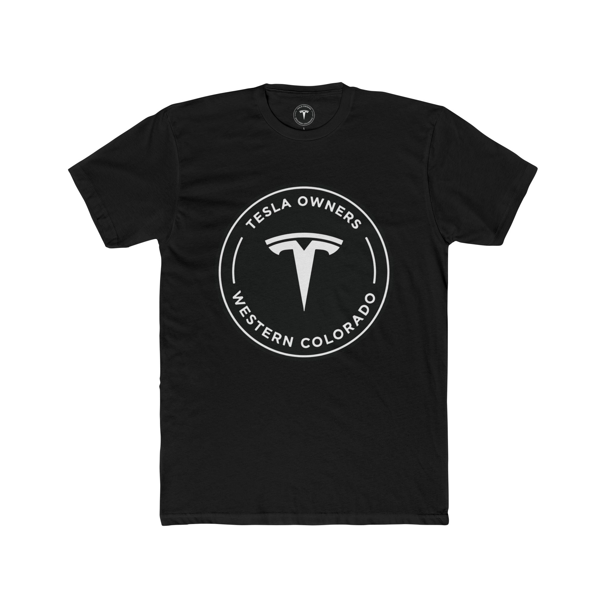 Tesla Owners Western Colorado T-Shirt (Black/White) LANDONoftheWEST (Black and Red)