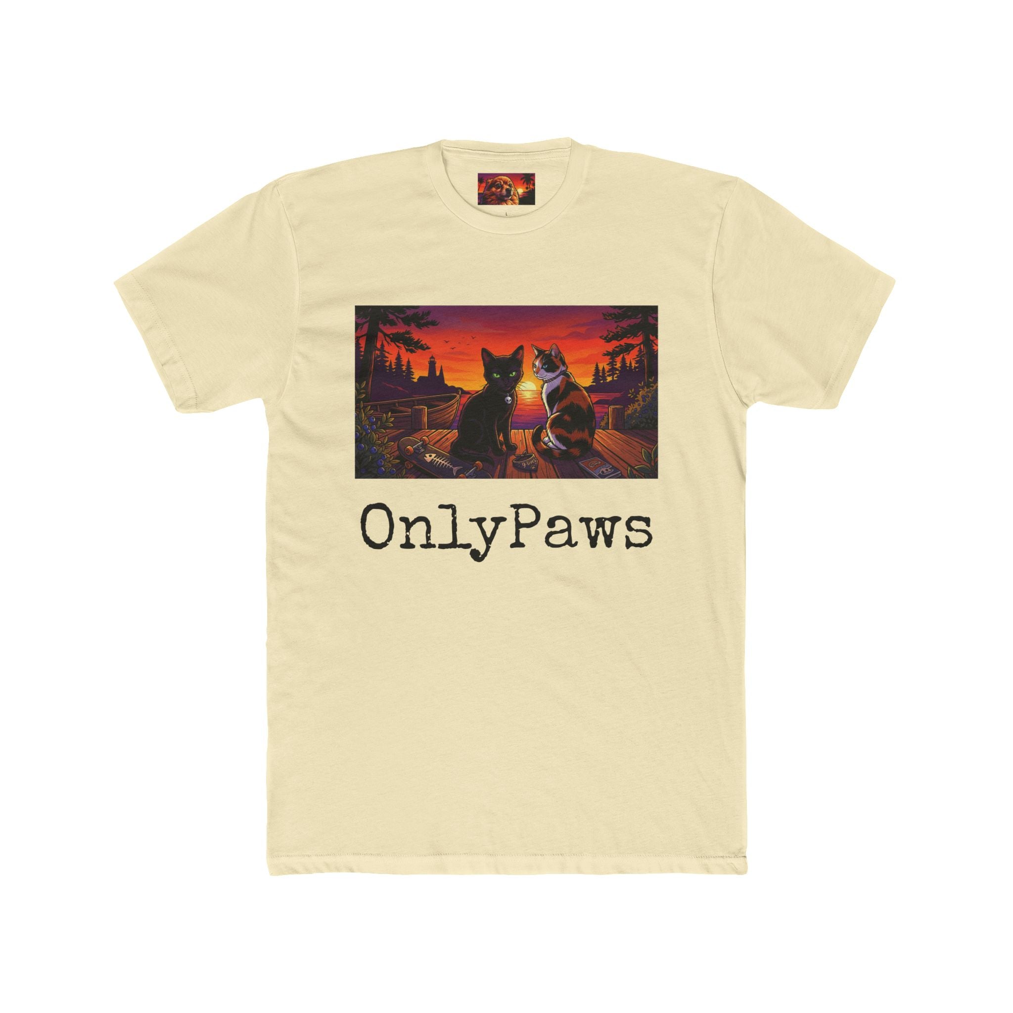 Monster & Peanut OnlyPaws Sunset Cats T-Shirt