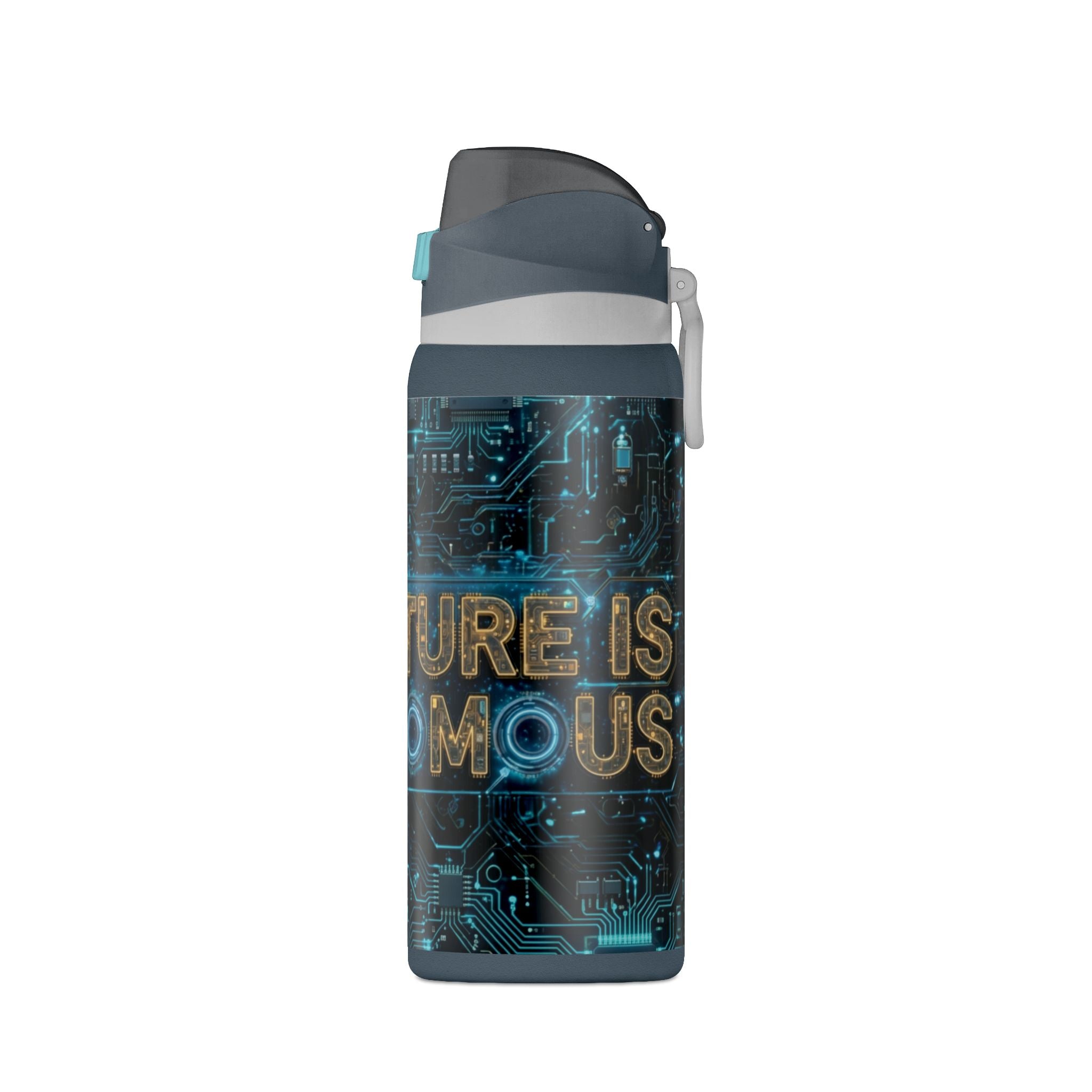 Insulated Water Bottle — 'Future is Autonomous' Circuit Tech 32oz