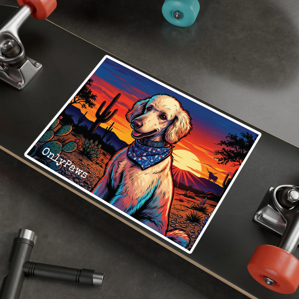 Siggie Edition Sunset Vinyl Decal — Kiss-Cut Dog Sticker (OnlyPaws)