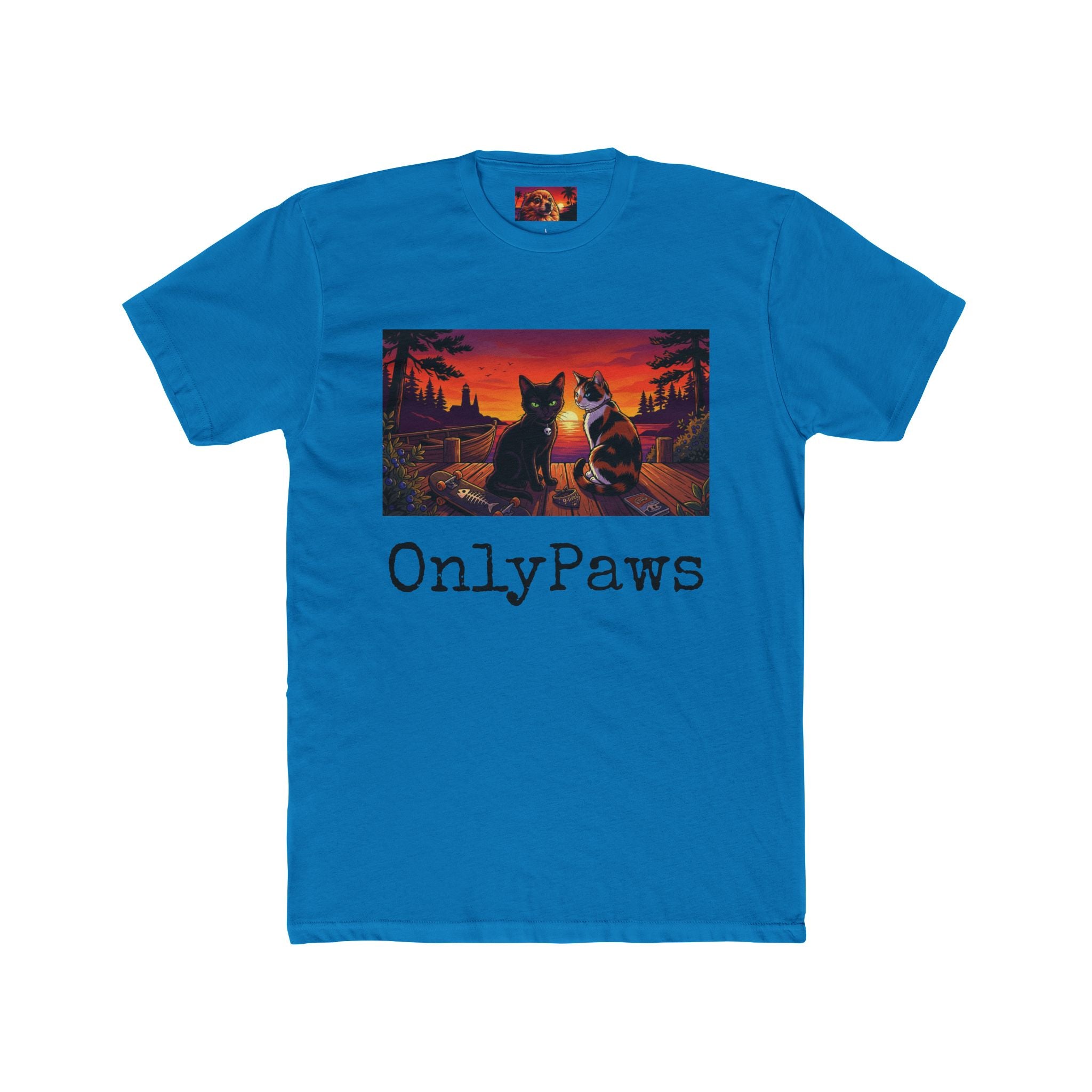 Monster & Peanut OnlyPaws Sunset Cats T-Shirt